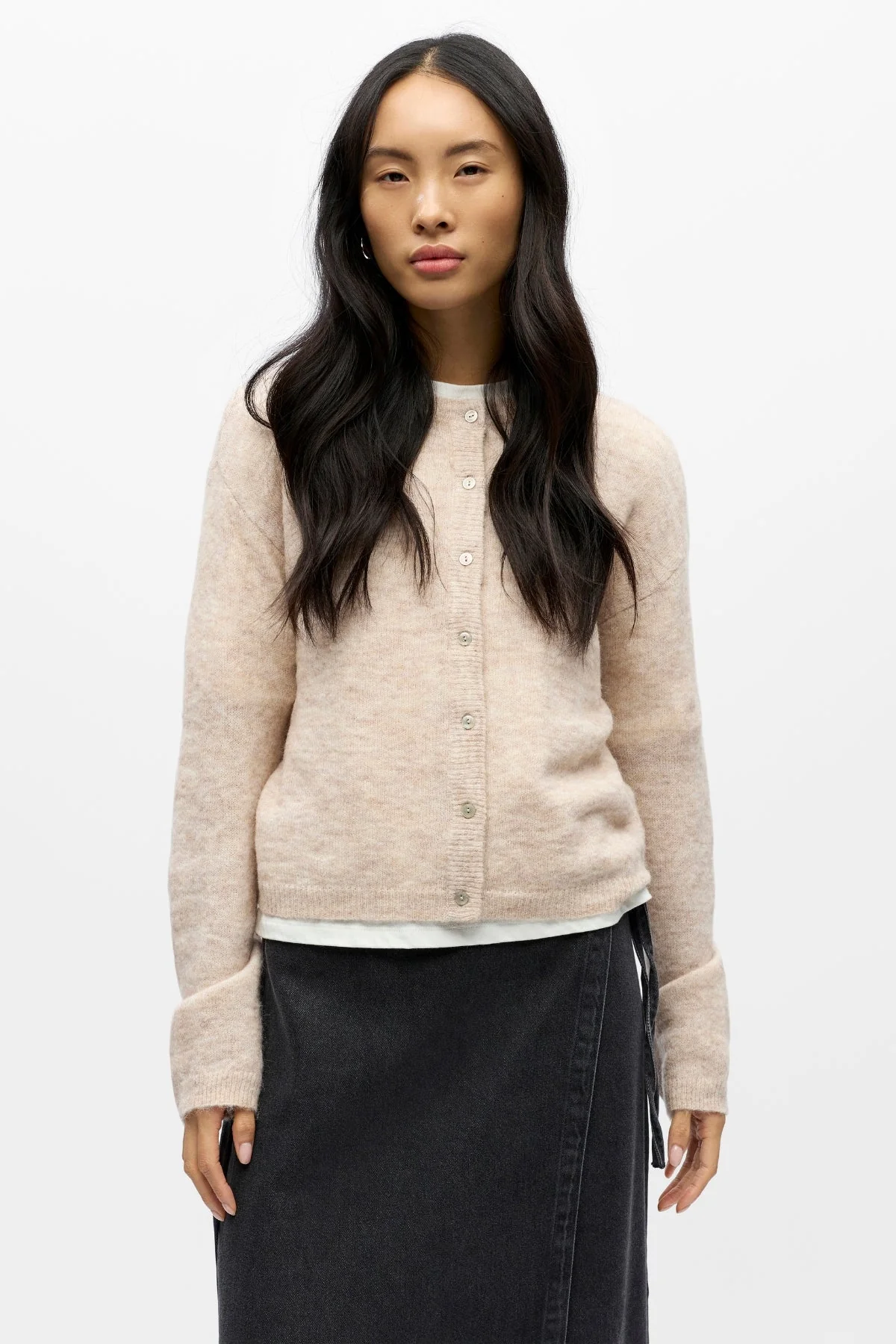 Achat-Strickjacke – Humus Melange