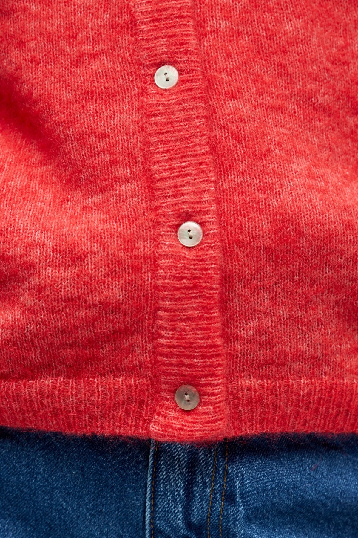 Achat-Strickjacke – Poinsettia Melange - Image 4
