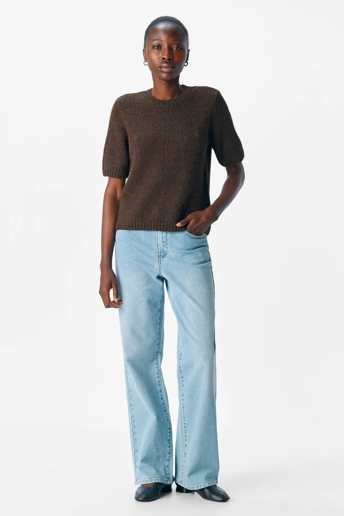 Aggia S/S Strickpullover - Dichtung braun - Image 4