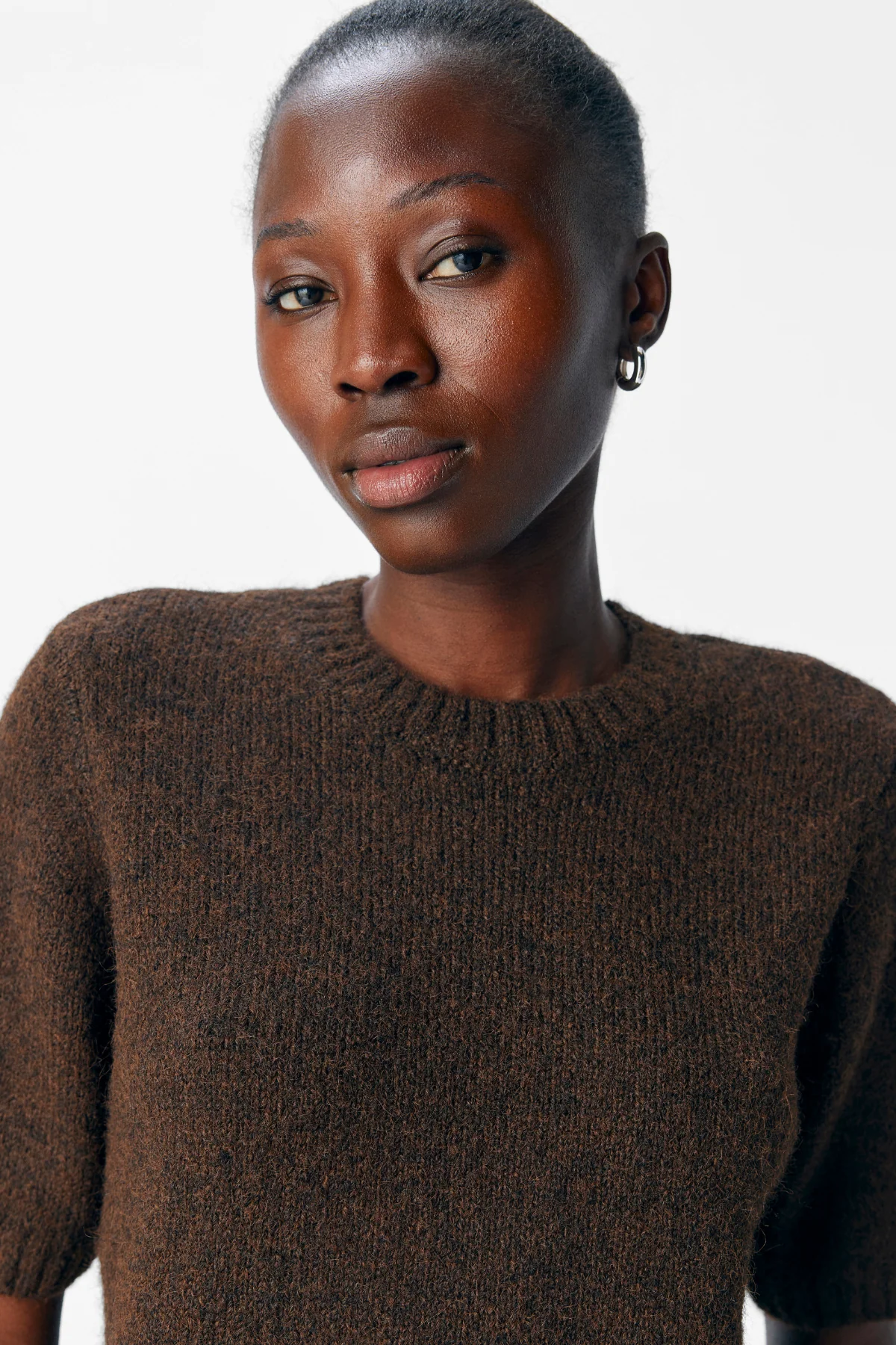 Aggia S/S Strickpullover - Dichtung braun - Image 5