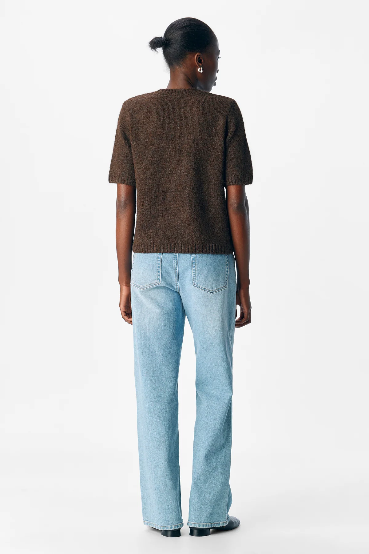 Aggia S/S Strickpullover - Dichtung braun - Image 6