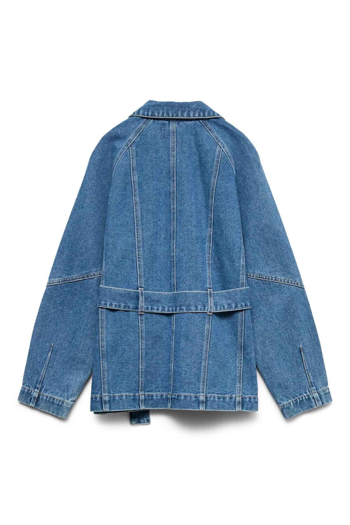 Agnes Belt Jeansjacke – Mittelblauer Denim - Image 2