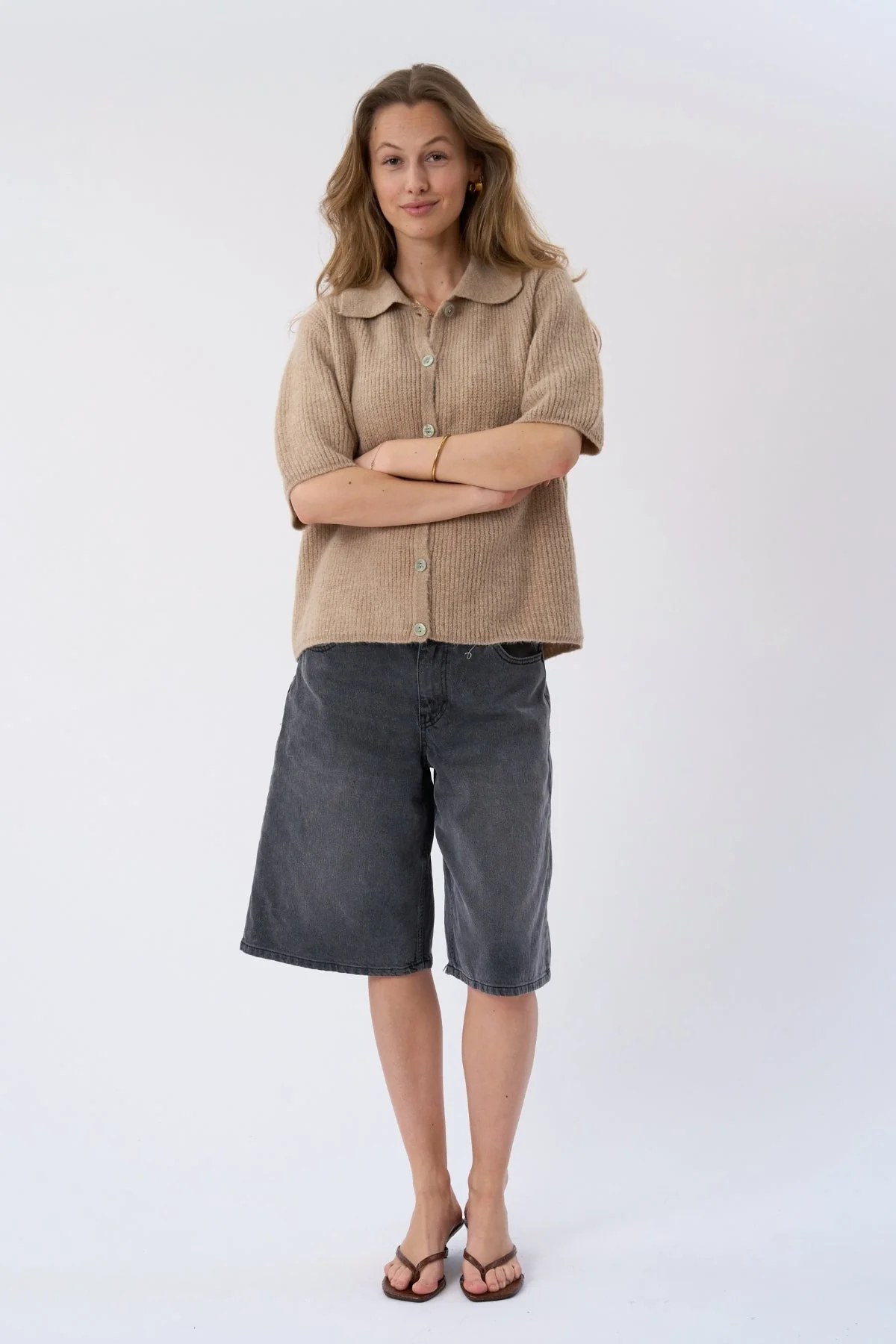 Alba Polo-Strick – Beige - Image 2