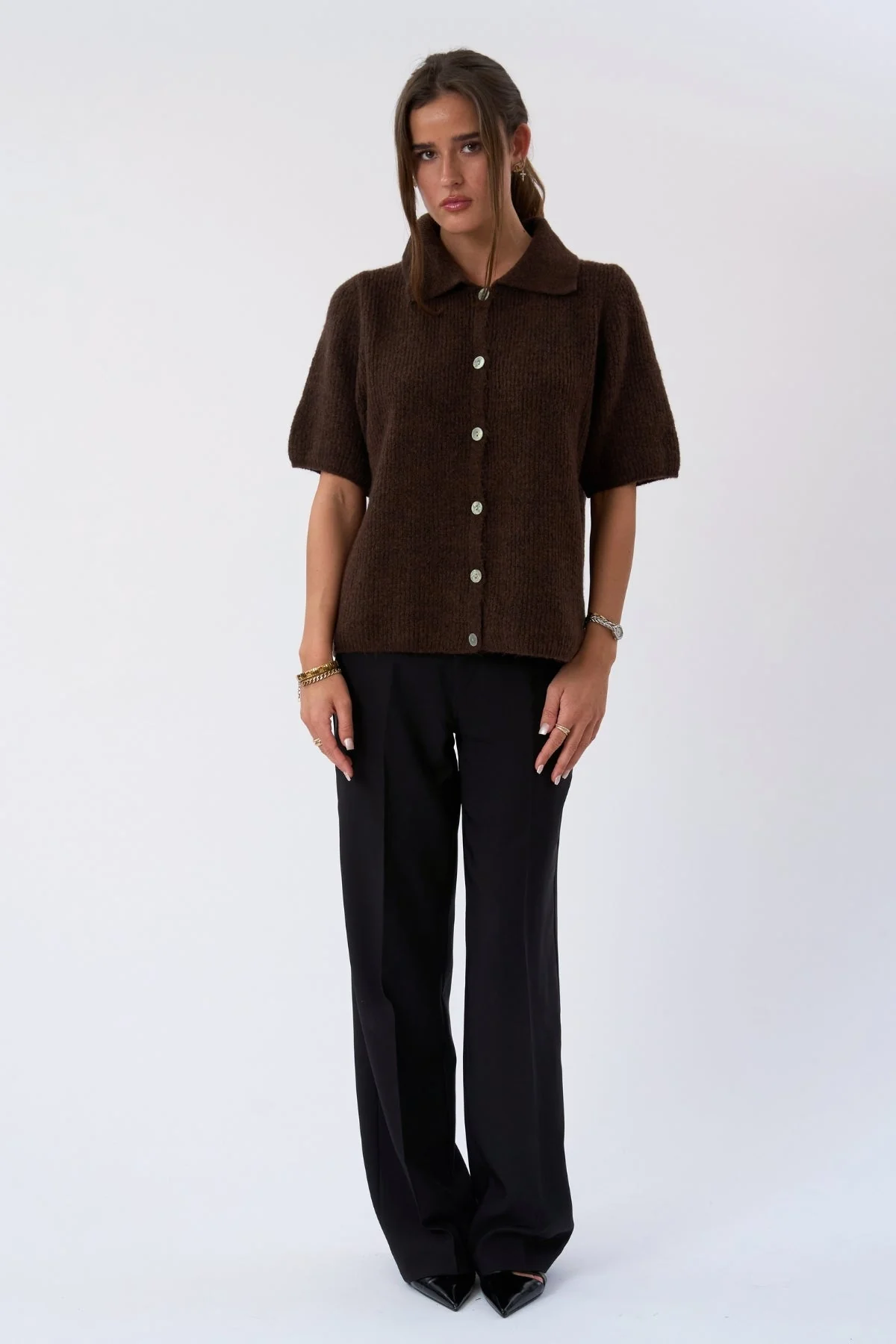 Alba Polo Knit – Schokolade - Image 2