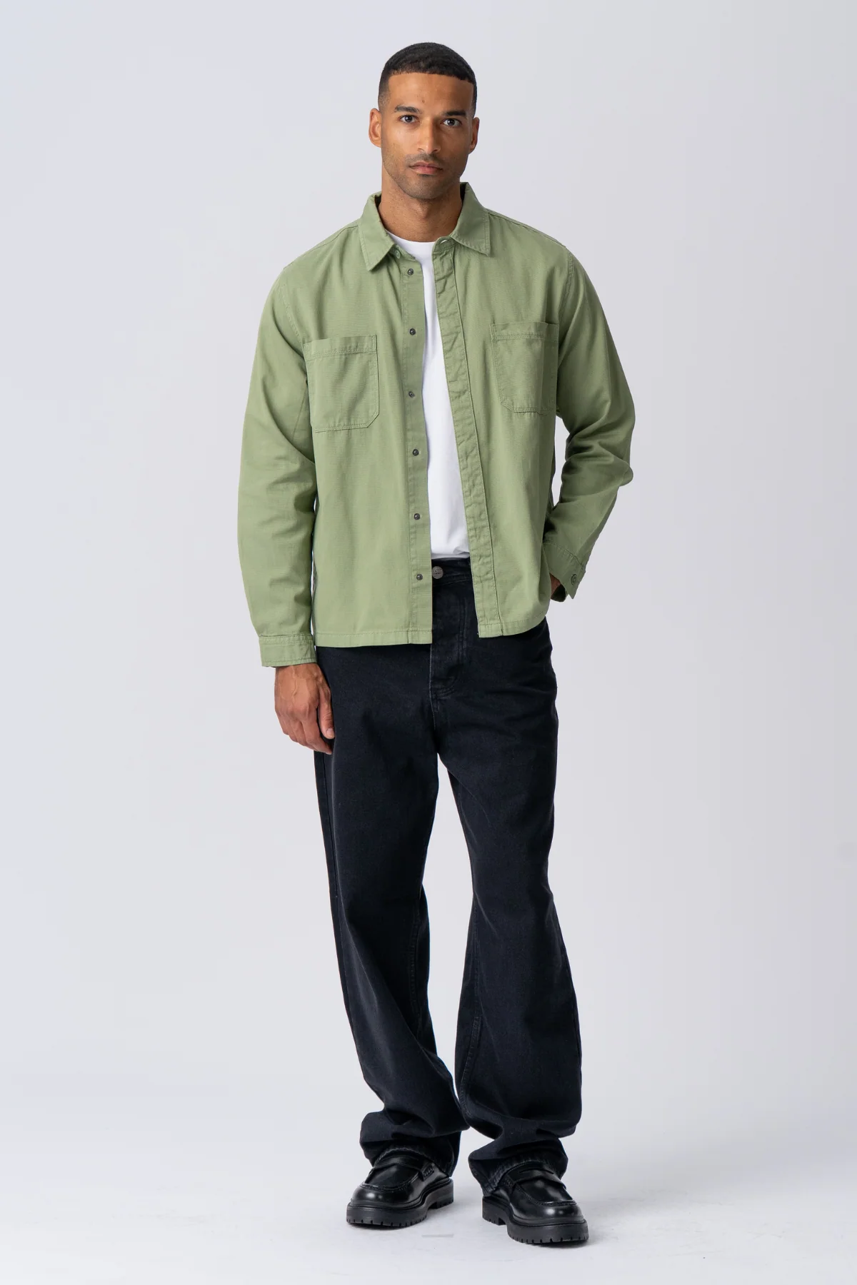 Alex Hemd Regular Fit - leichte Olive - Image 3