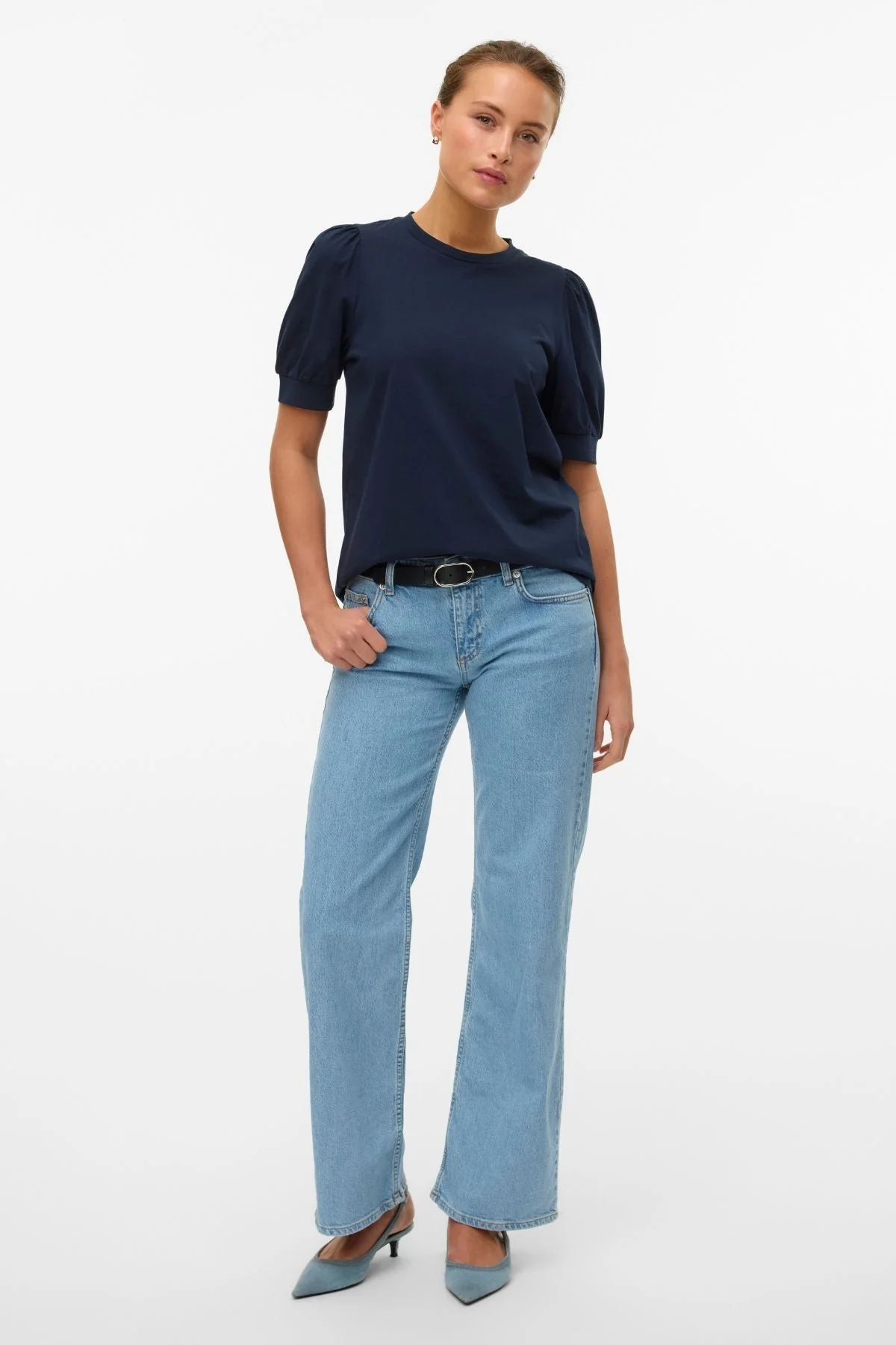 Alexis Low Taille Denim Jeans - Hellblauer Denim - Image 5
