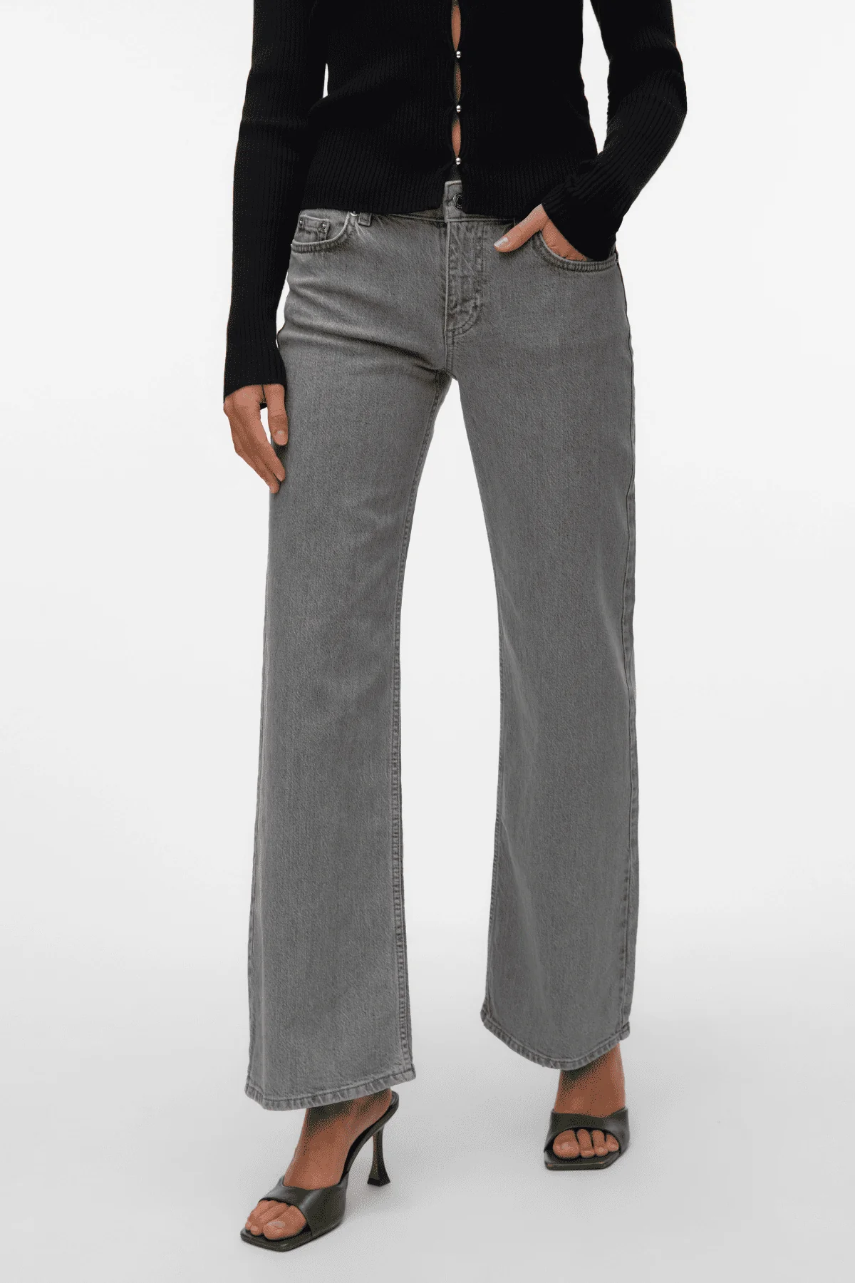 Alexis Low Taille Jeans Jeans - hellgraues Jeans