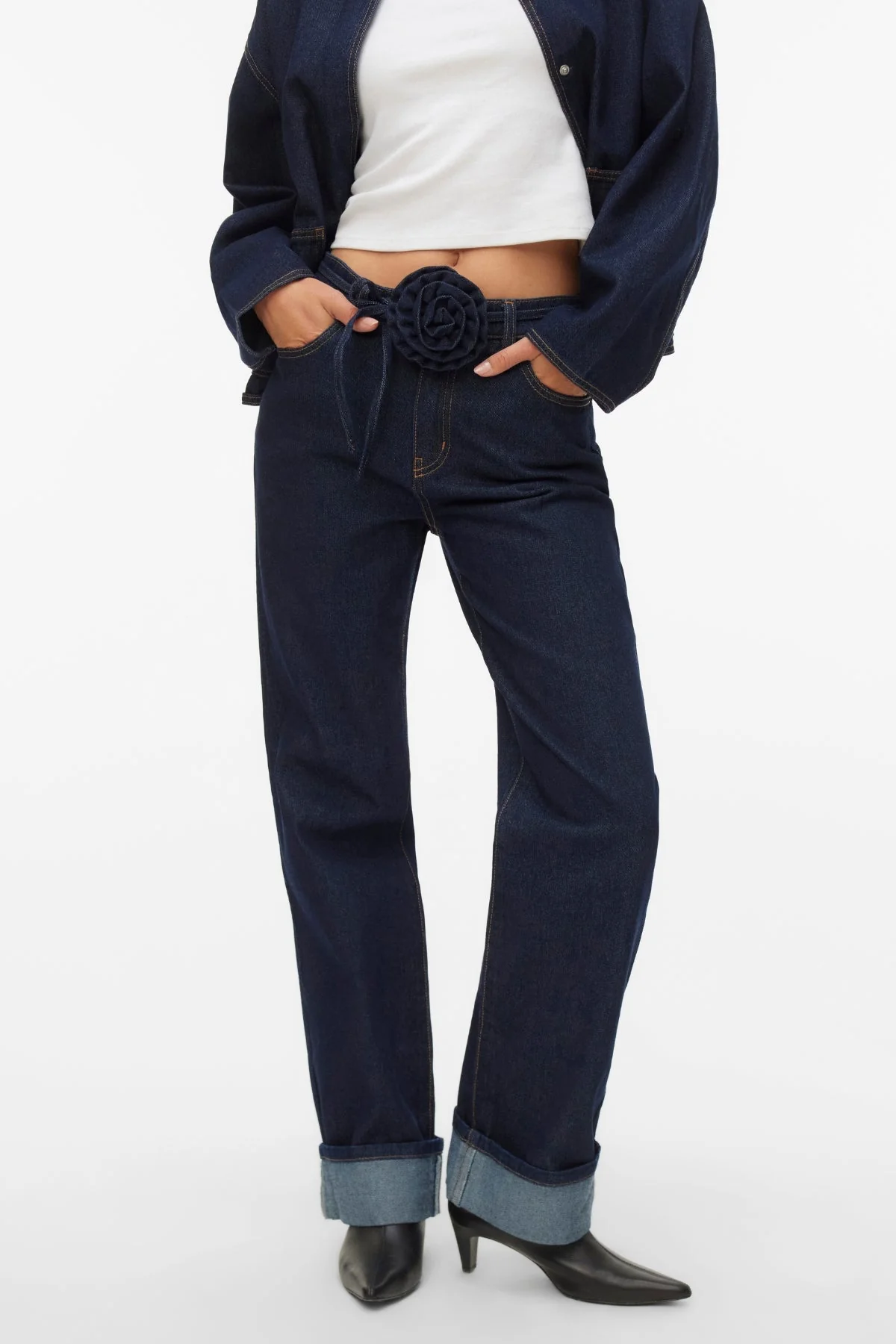 Allison Straight Rosebelt – Dunkelblauer Denim