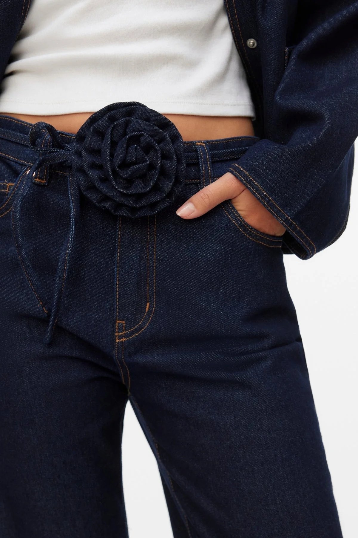 Allison Straight Rosebelt – Dunkelblauer Denim - Image 3