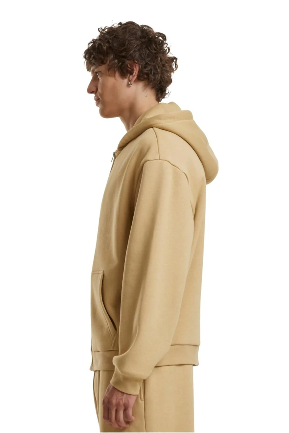 Alltags Reißverschluss Hoodie - Union Beige - Image 3