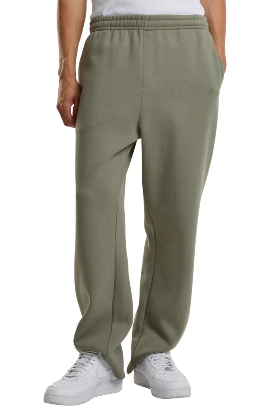 Alltags -Trackpants - blasse Olive
