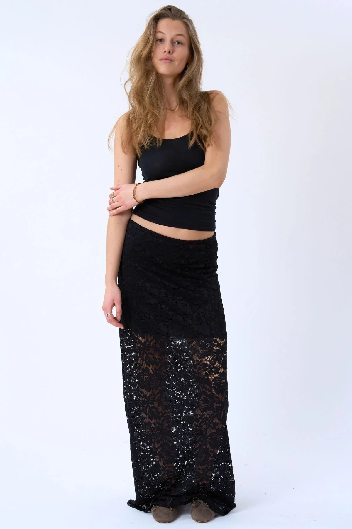 Amara Spitzen-Maxirock - Schwarz - Image 2