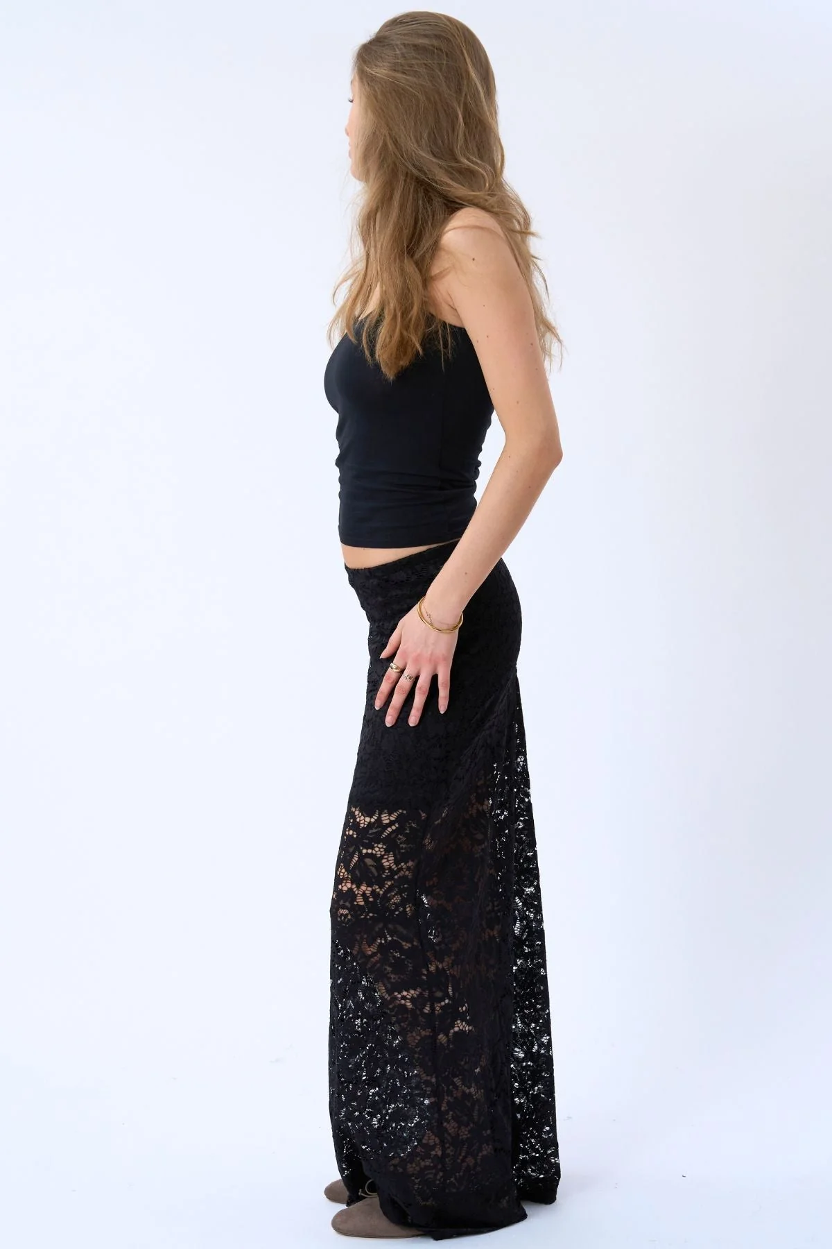 Amara Spitzen-Maxirock - Schwarz - Image 3