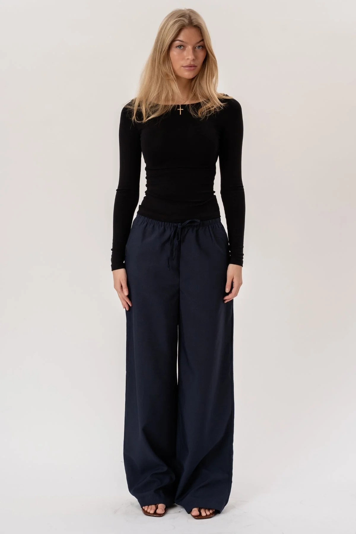 Anastasia Wide Pants - Marine - Image 3