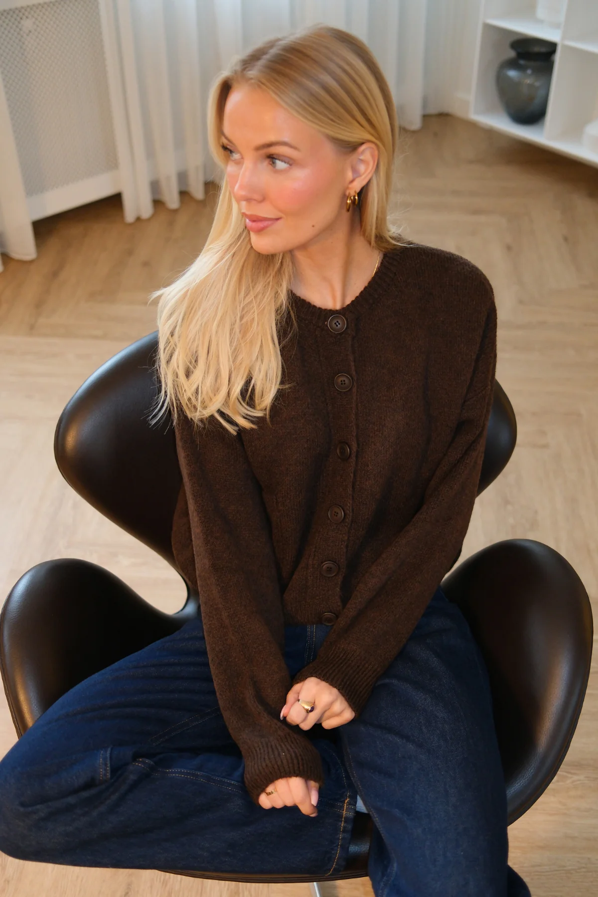 Angelique Strickjacke – Braun - Image 2