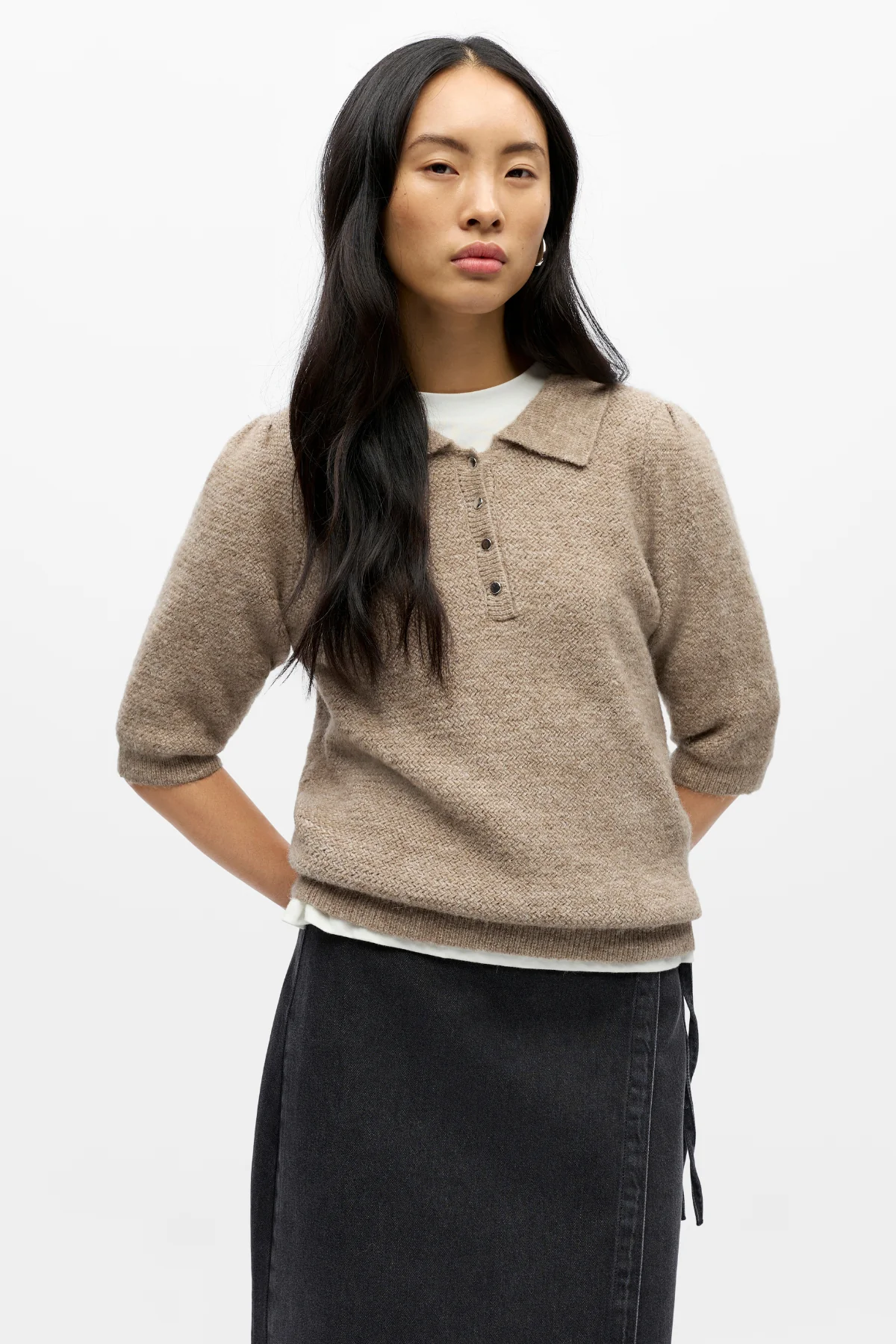Anine Strick Polo - Morel Melange