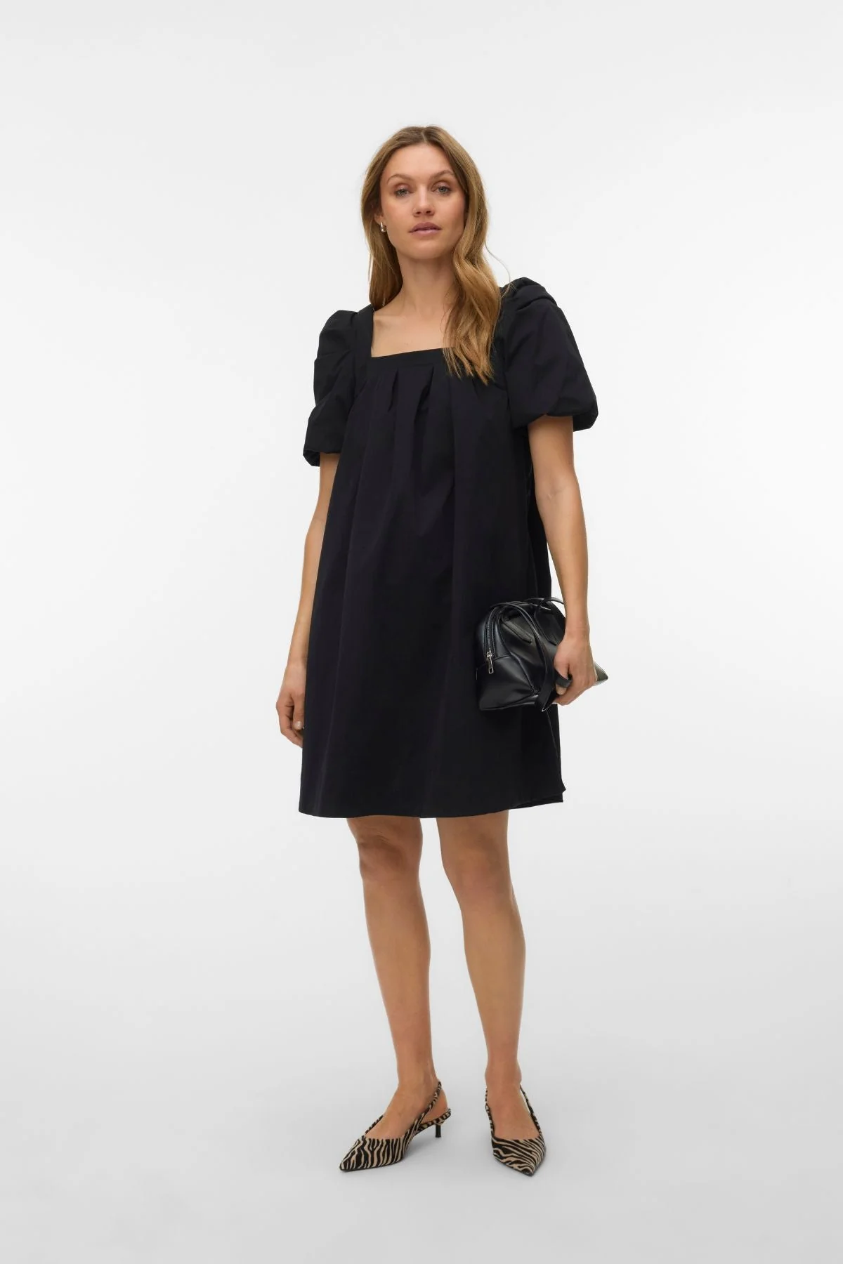 Ann Ss Kurzes Kleid mit quadratischem Ausschnitt - Schwarz - Image 2