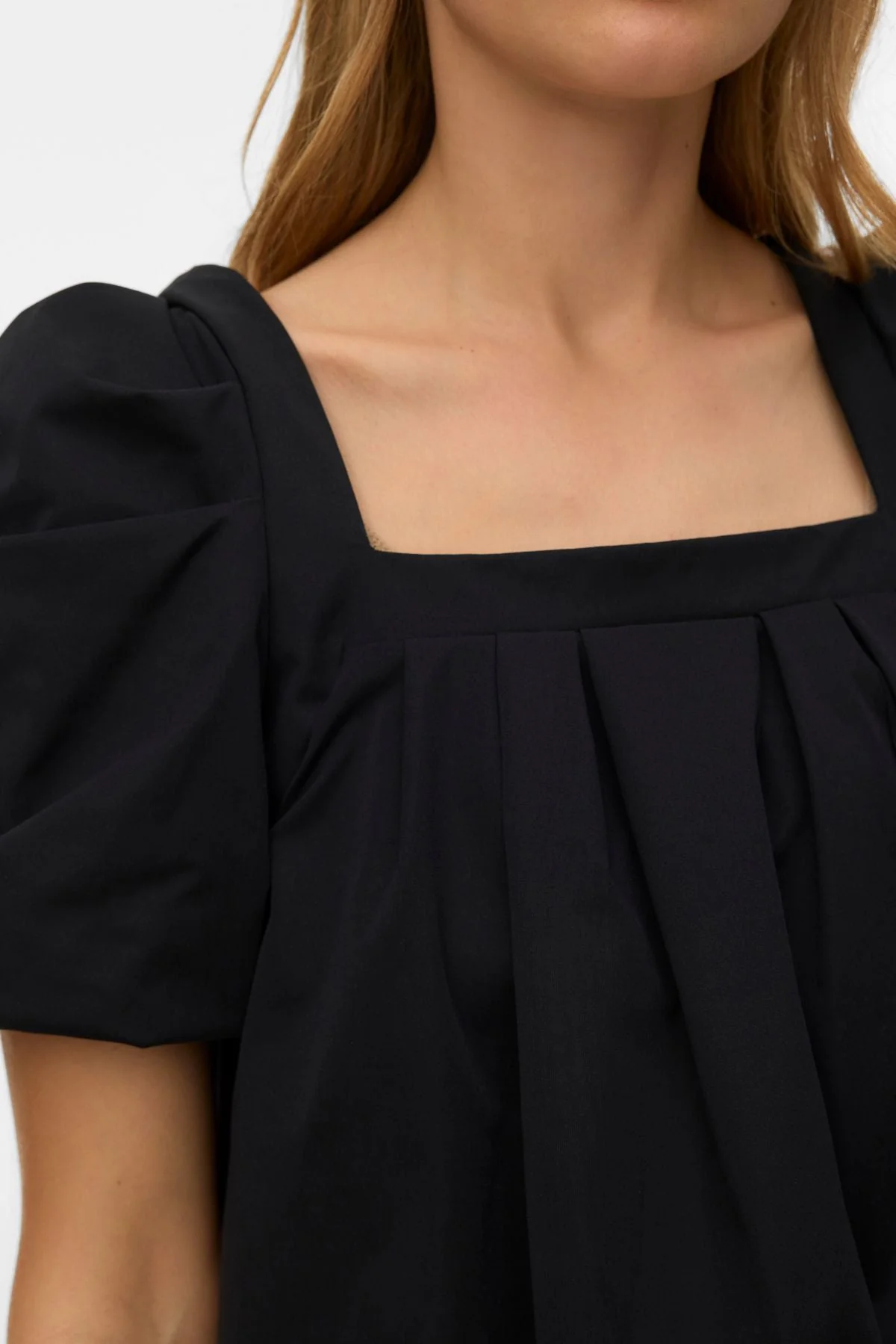 Ann Ss Kurzes Kleid mit quadratischem Ausschnitt - Schwarz - Image 3