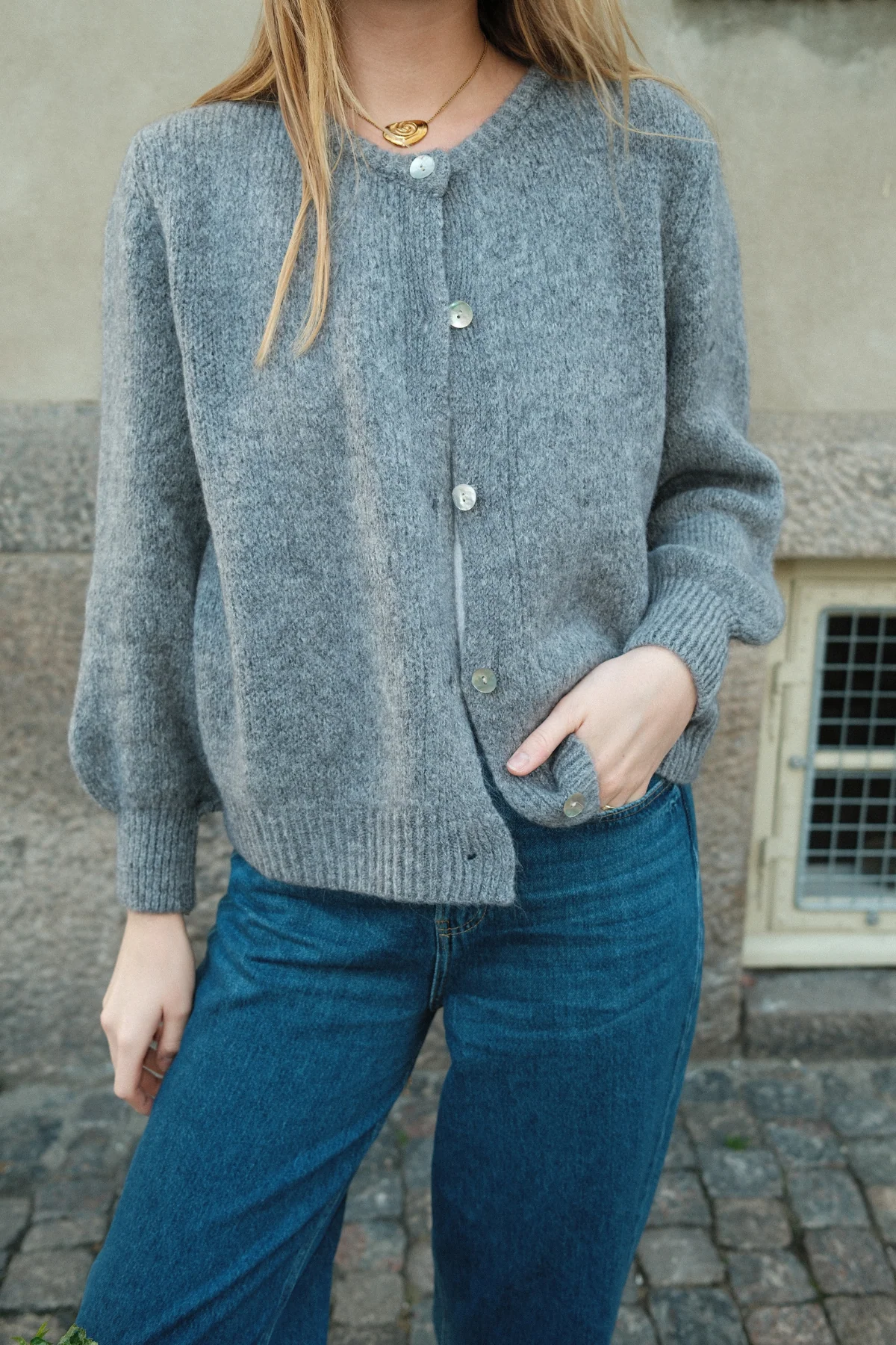 Anna-Cardigan – Dunkelgrau - Image 10