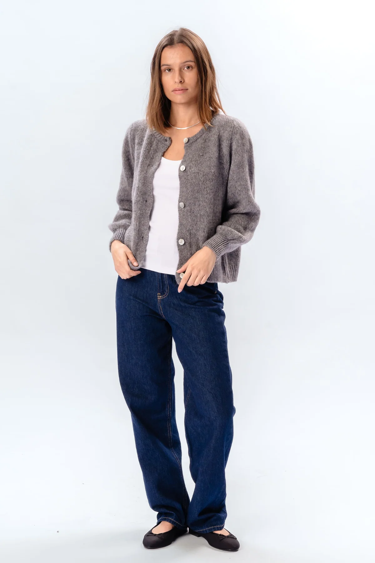 Anna-Cardigan – Dunkelgrau - Image 3