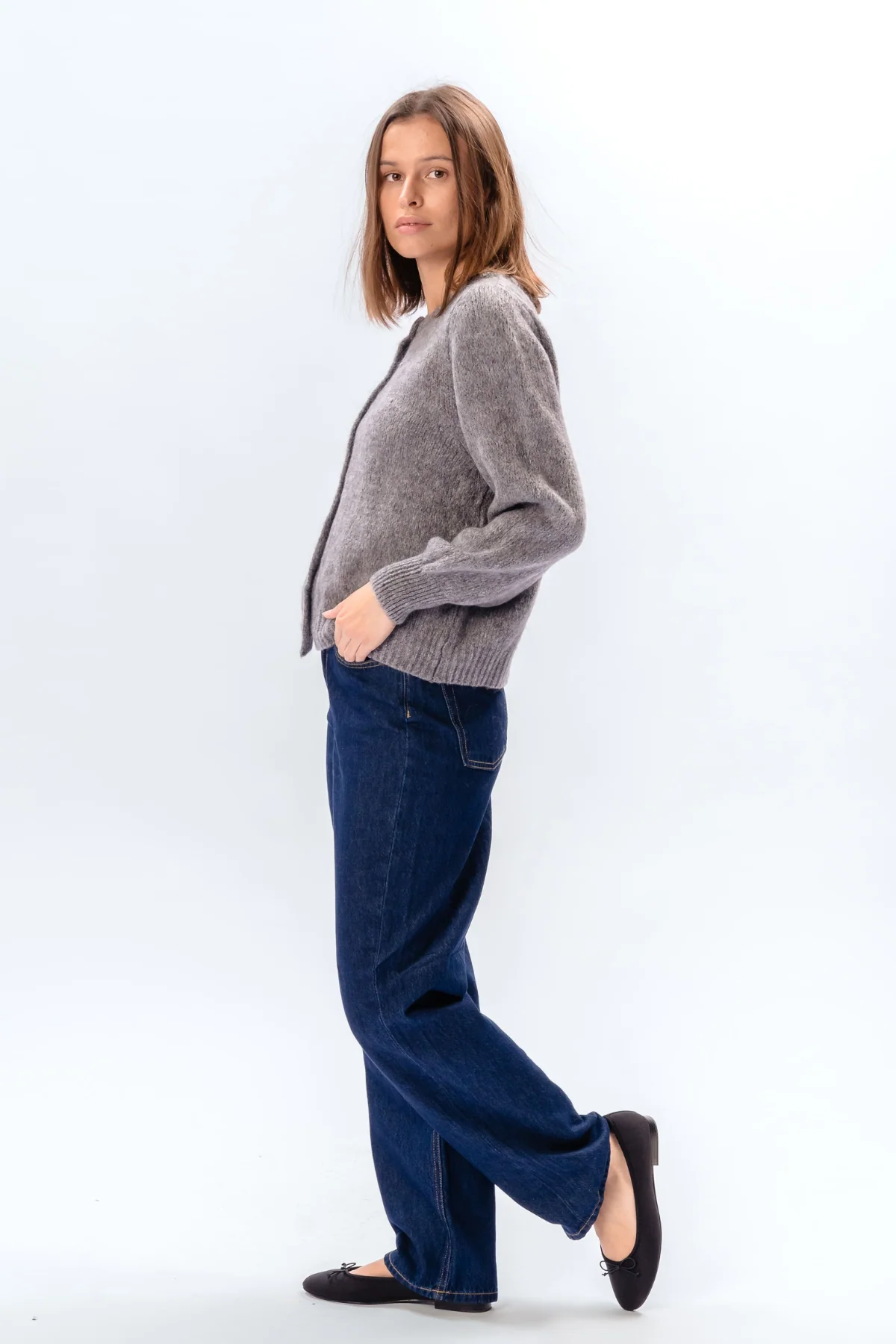 Anna-Cardigan – Dunkelgrau - Image 4