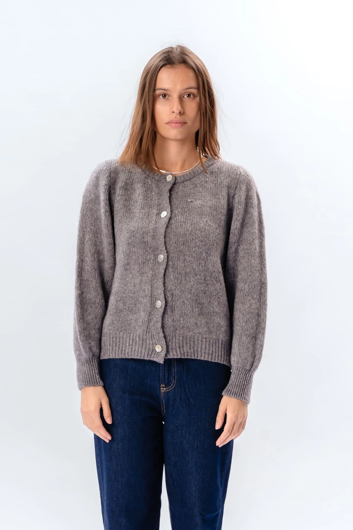 Anna-Cardigan – Dunkelgrau - Image 5