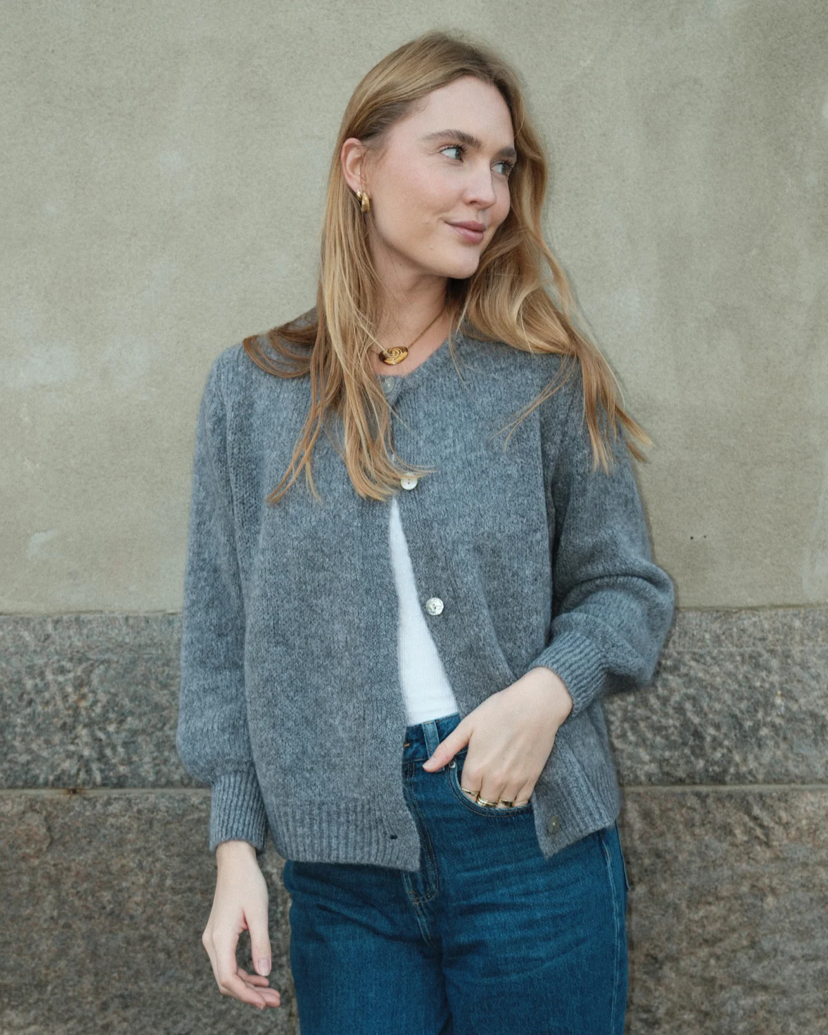 Anna-Cardigan – Dunkelgrau - Image 8