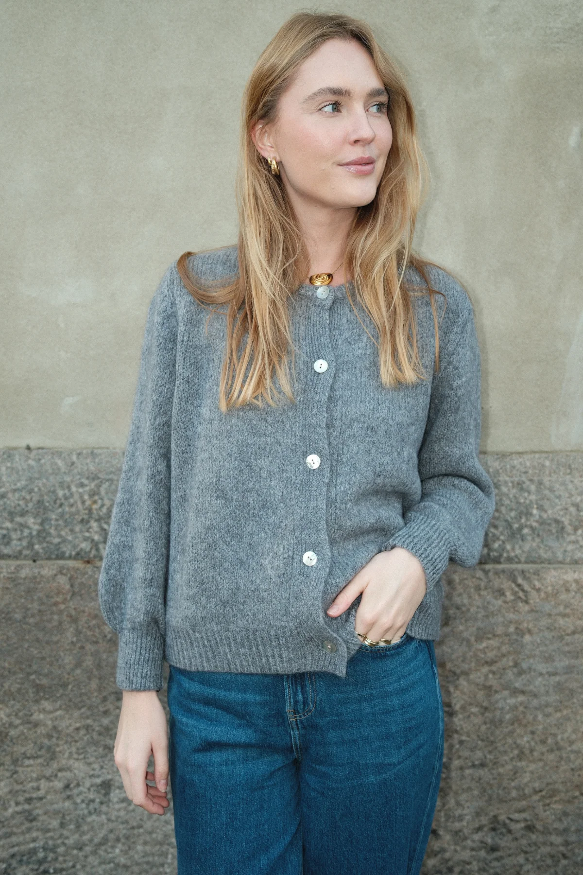 Anna-Cardigan – Dunkelgrau - Image 9