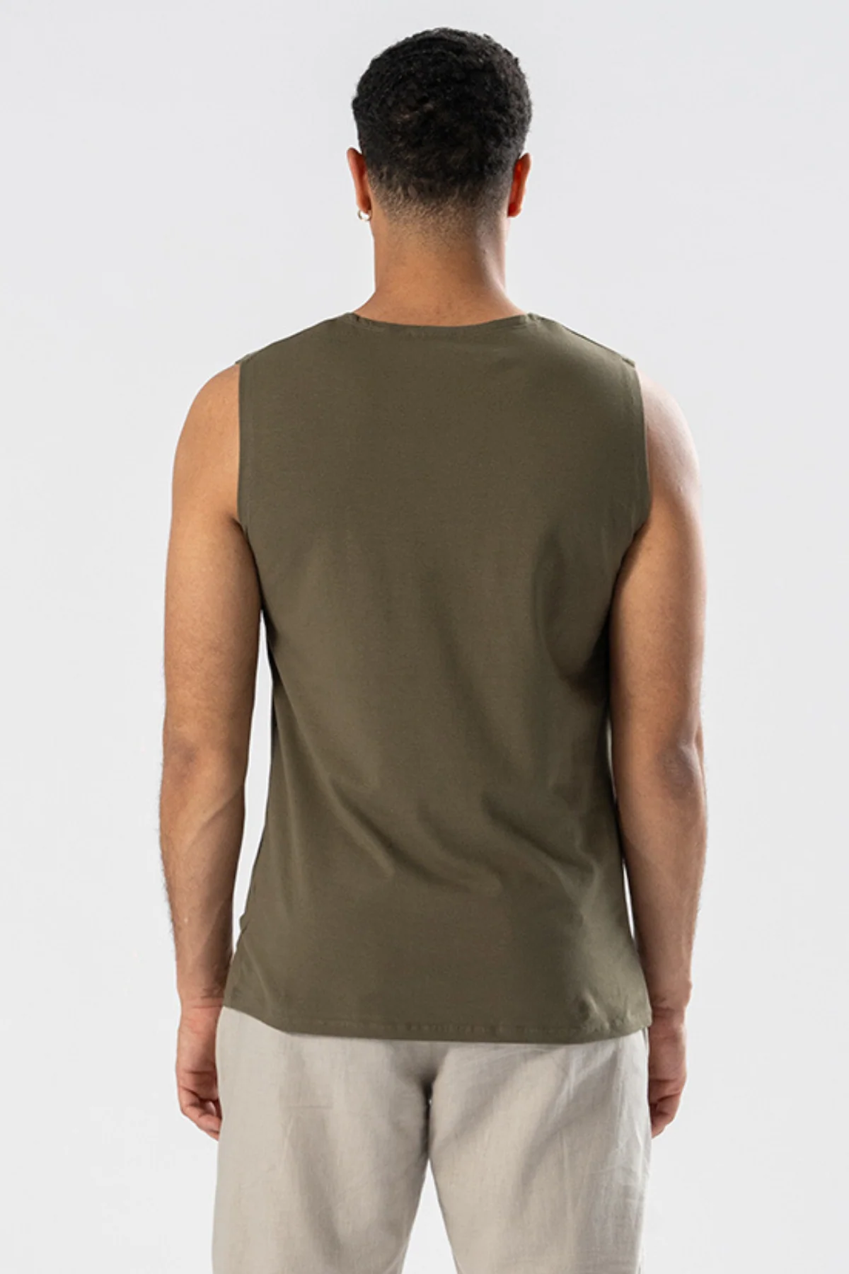 Ärmelloses T -Shirt - Olive - Image 2
