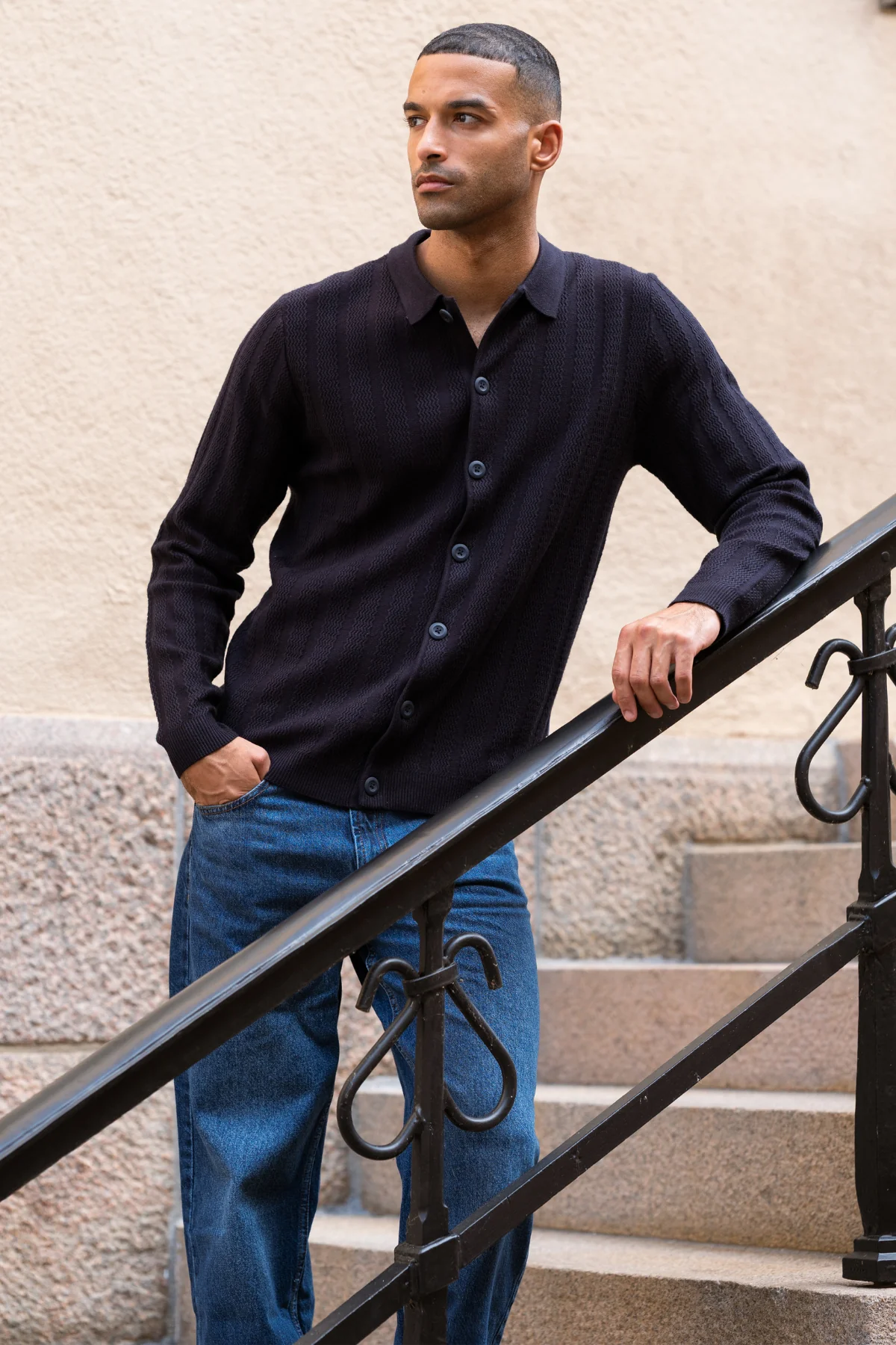 Arthur Strick -Strickjacke - Dark Navy - Image 5
