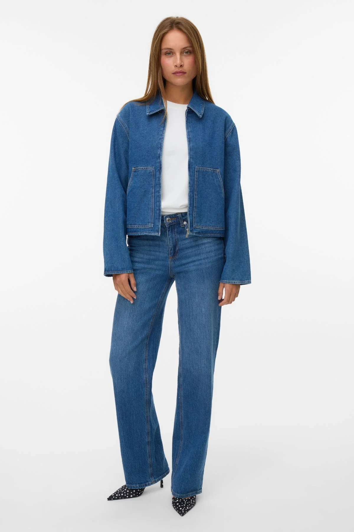 Aura Jeansjacke – Mittelblauer Denim - Image 2