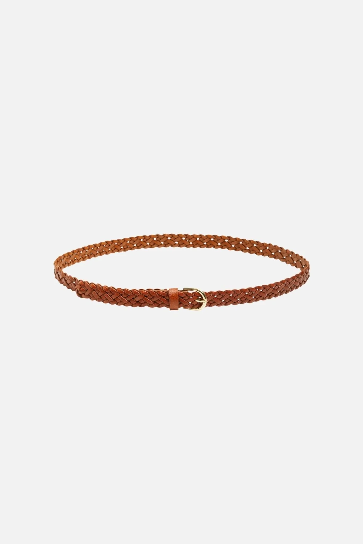 Avery Leder geflochten Slim Gürtel - Cognac - Image 3