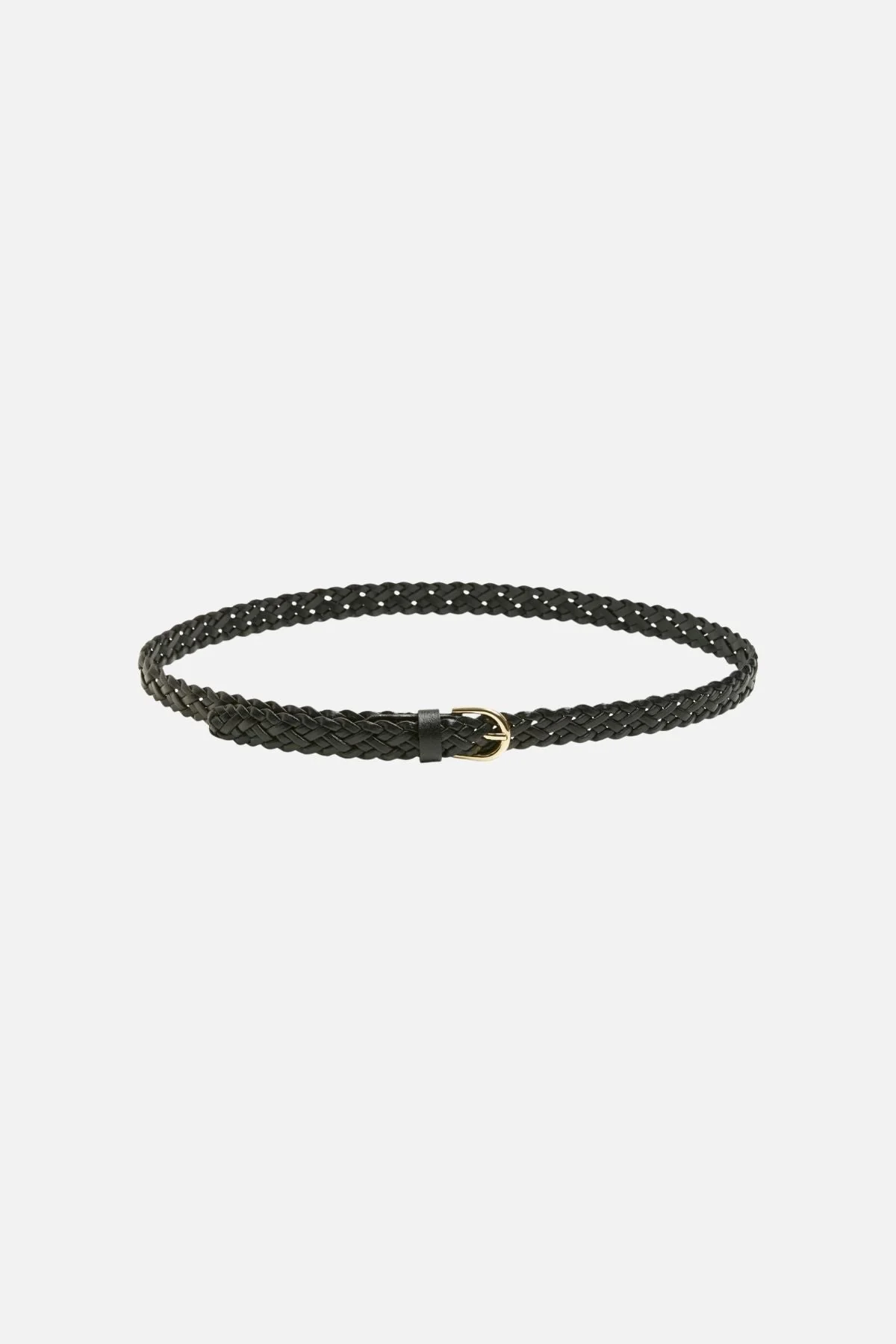 Avery Leder geflochten Slim Gürtel - Schwarz - Image 2