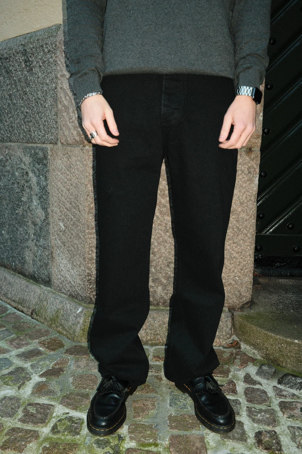 Baggy Jeans - schwarzer Denim - Image 3