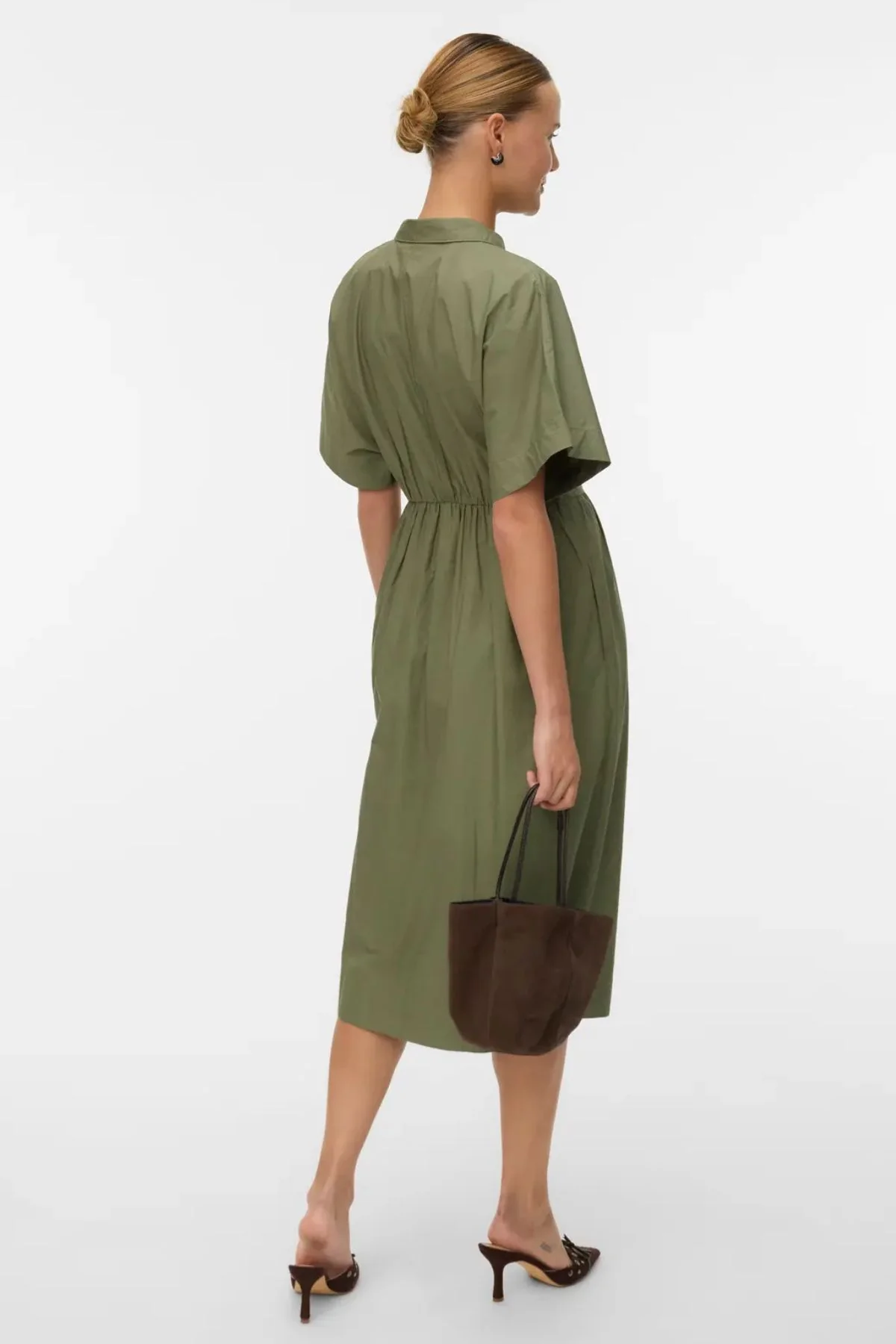 Wadenkleid Barbara – Tiefes Flechtengrün - Image 2