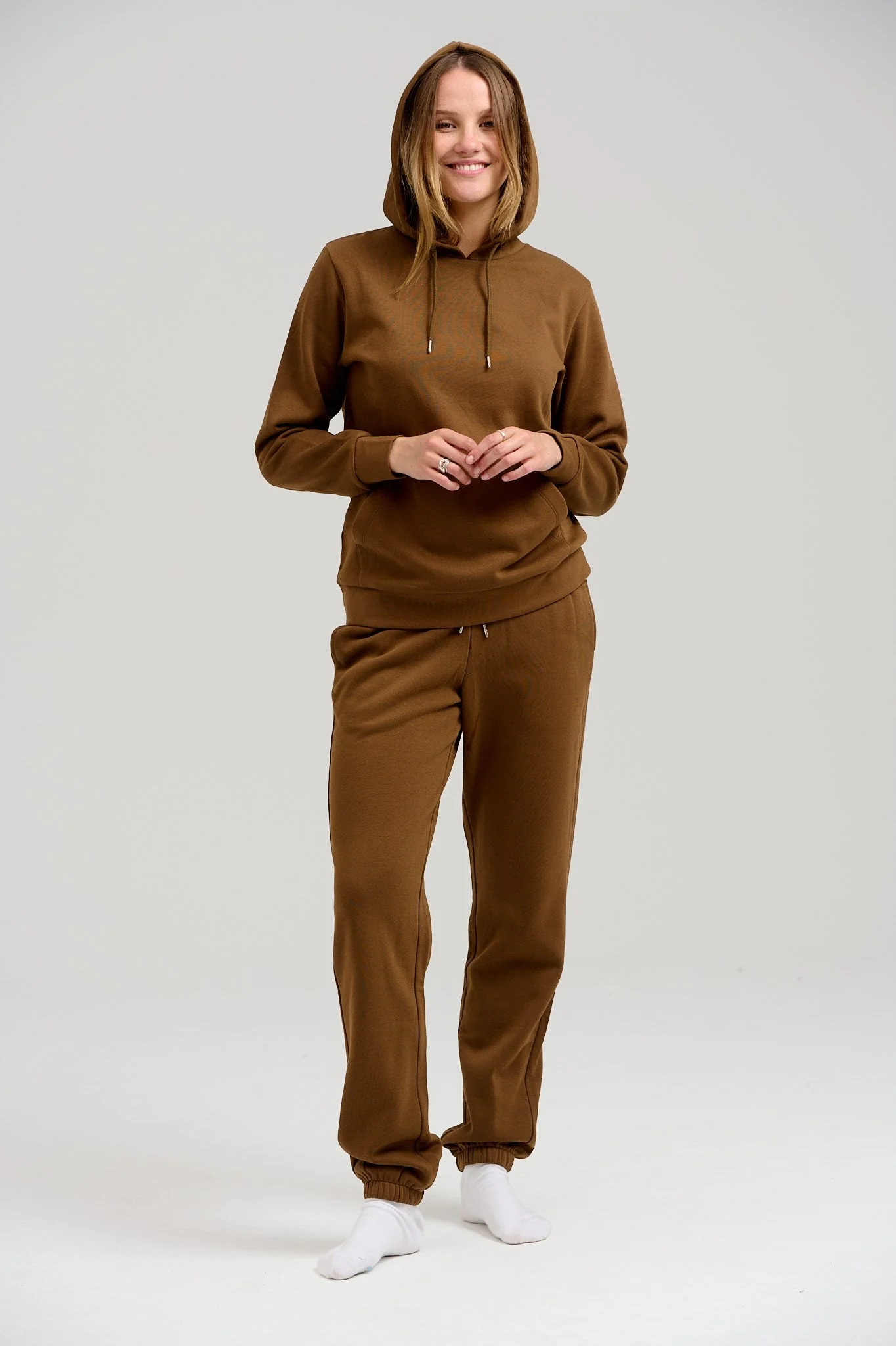 Basic Hoodie -Schweiß - braun - Image 3
