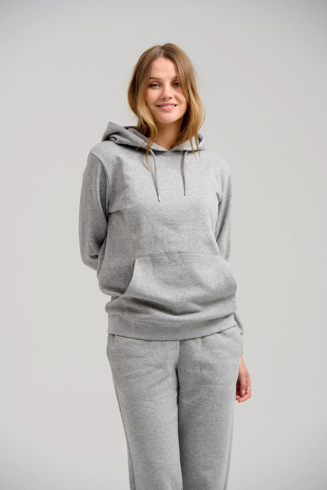 Basic Hoodie -Schweiß - hellgraue Melange - Image 3