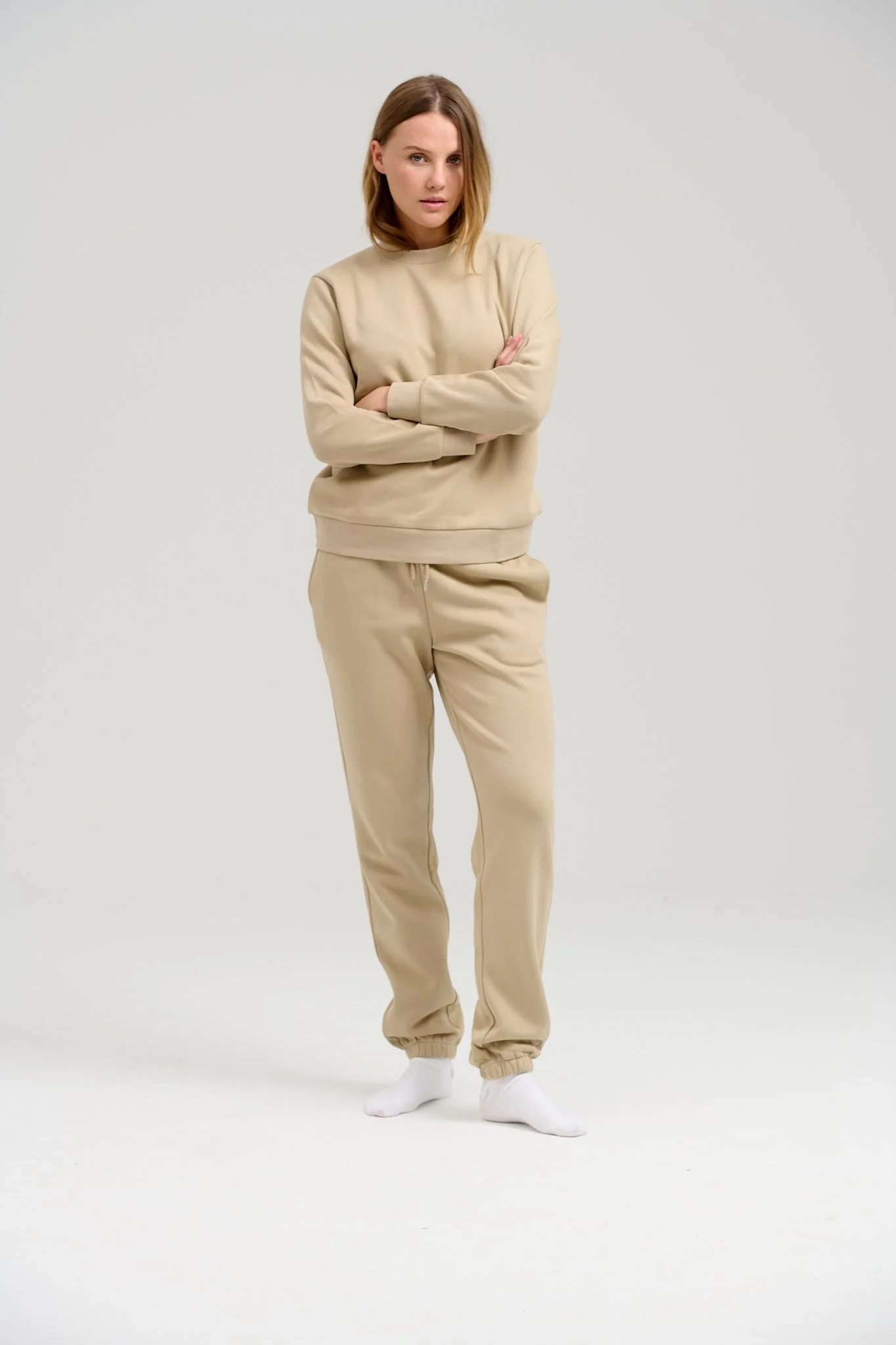 Basic Jogginghose - dunkler Beige - Image 3
