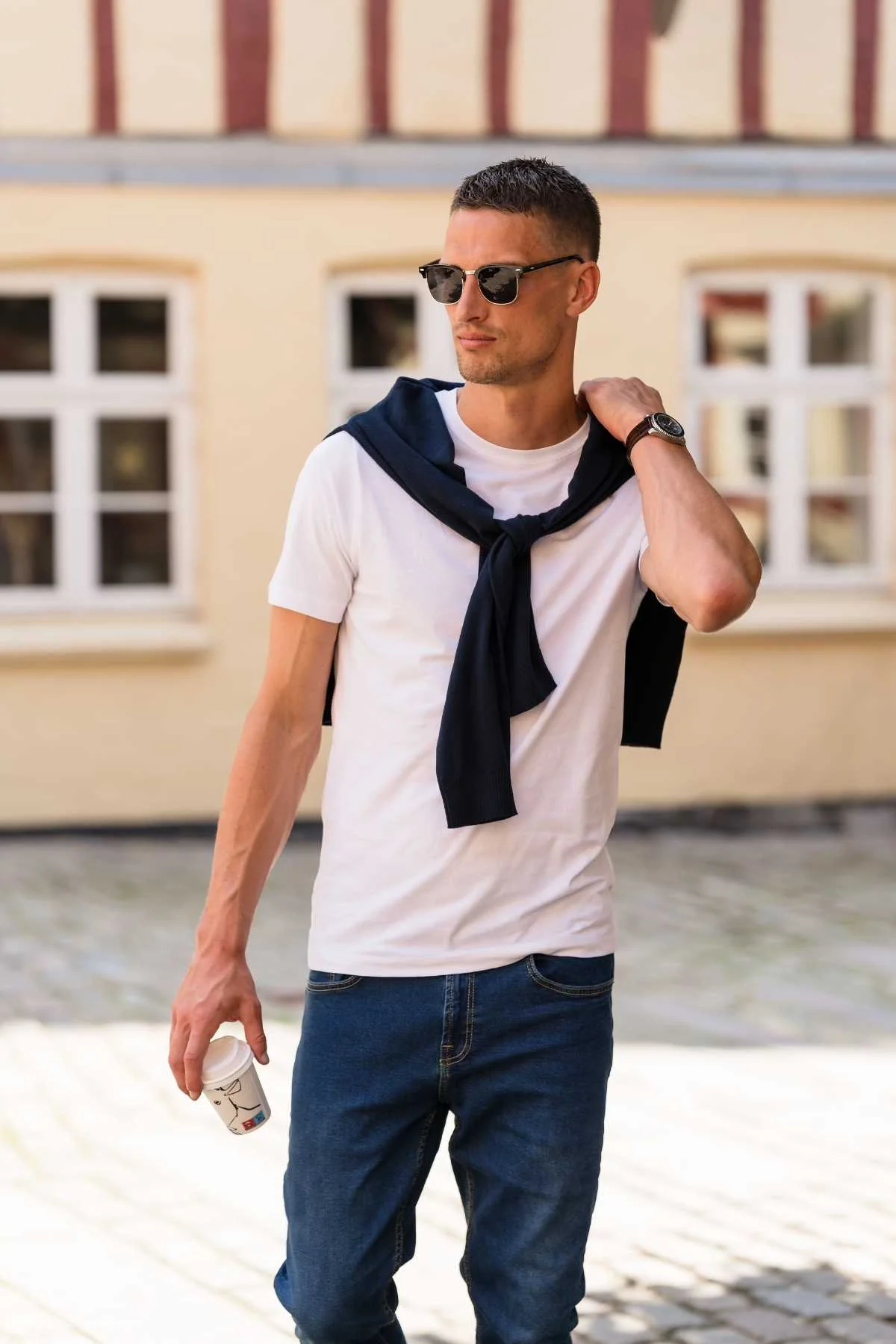 Basic T -Shirt - Weiß (FS) - Image 4