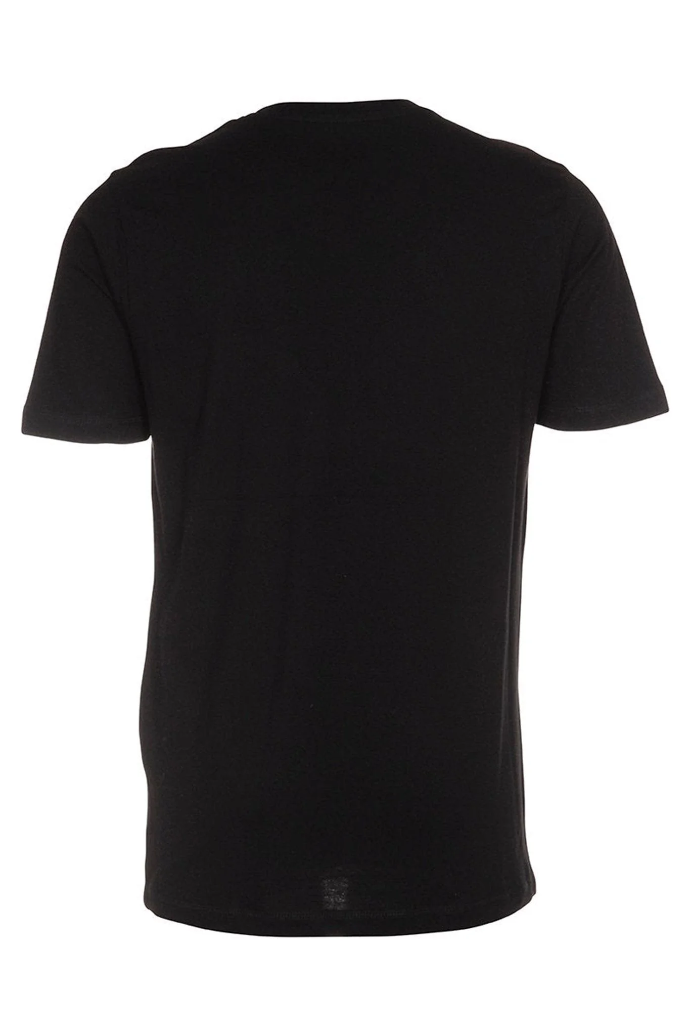 Basic T-Shirt mit V-Ausschnitt - Schwarz - Image 4
