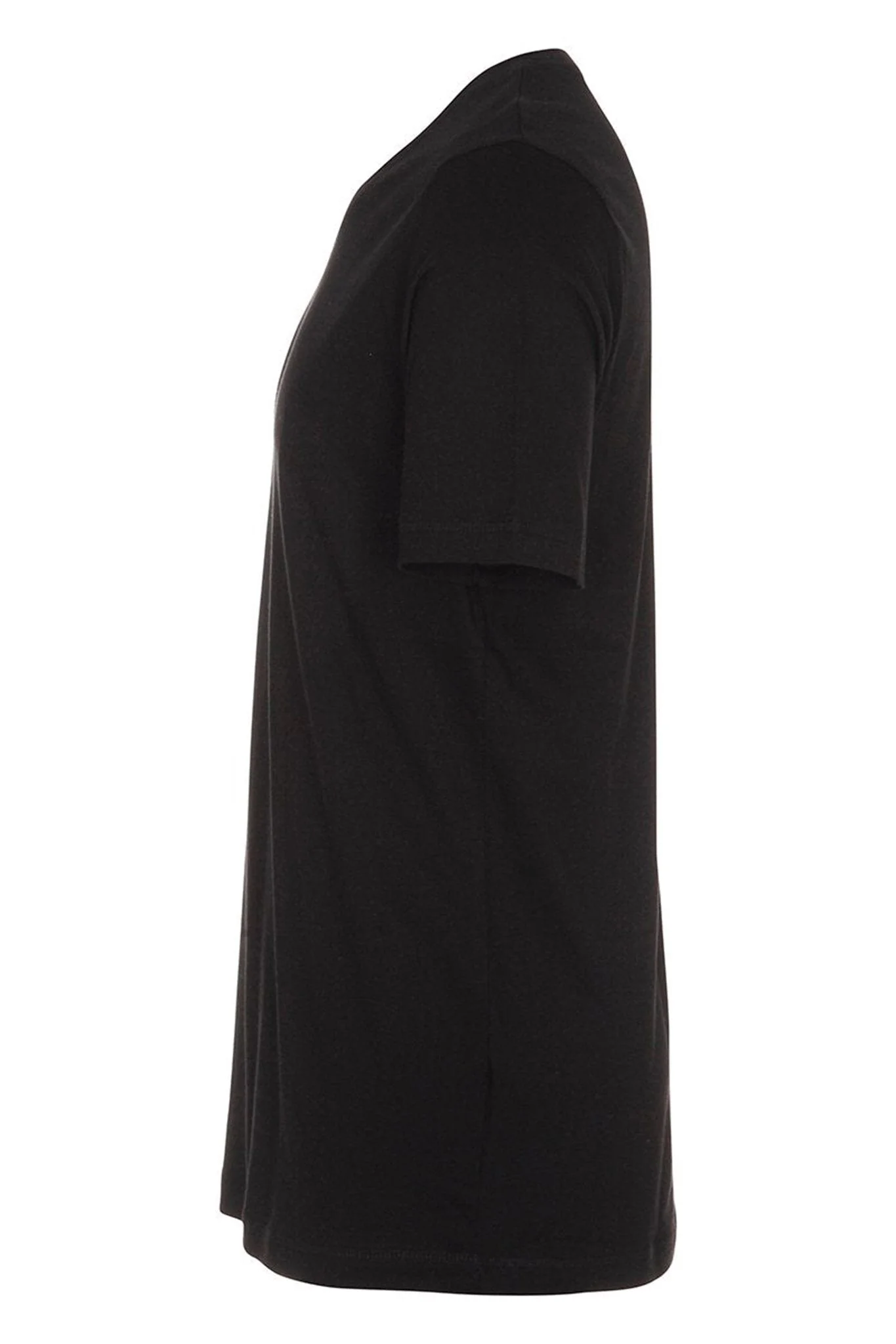 Basic T-Shirt mit V-Ausschnitt - Schwarz - Image 6