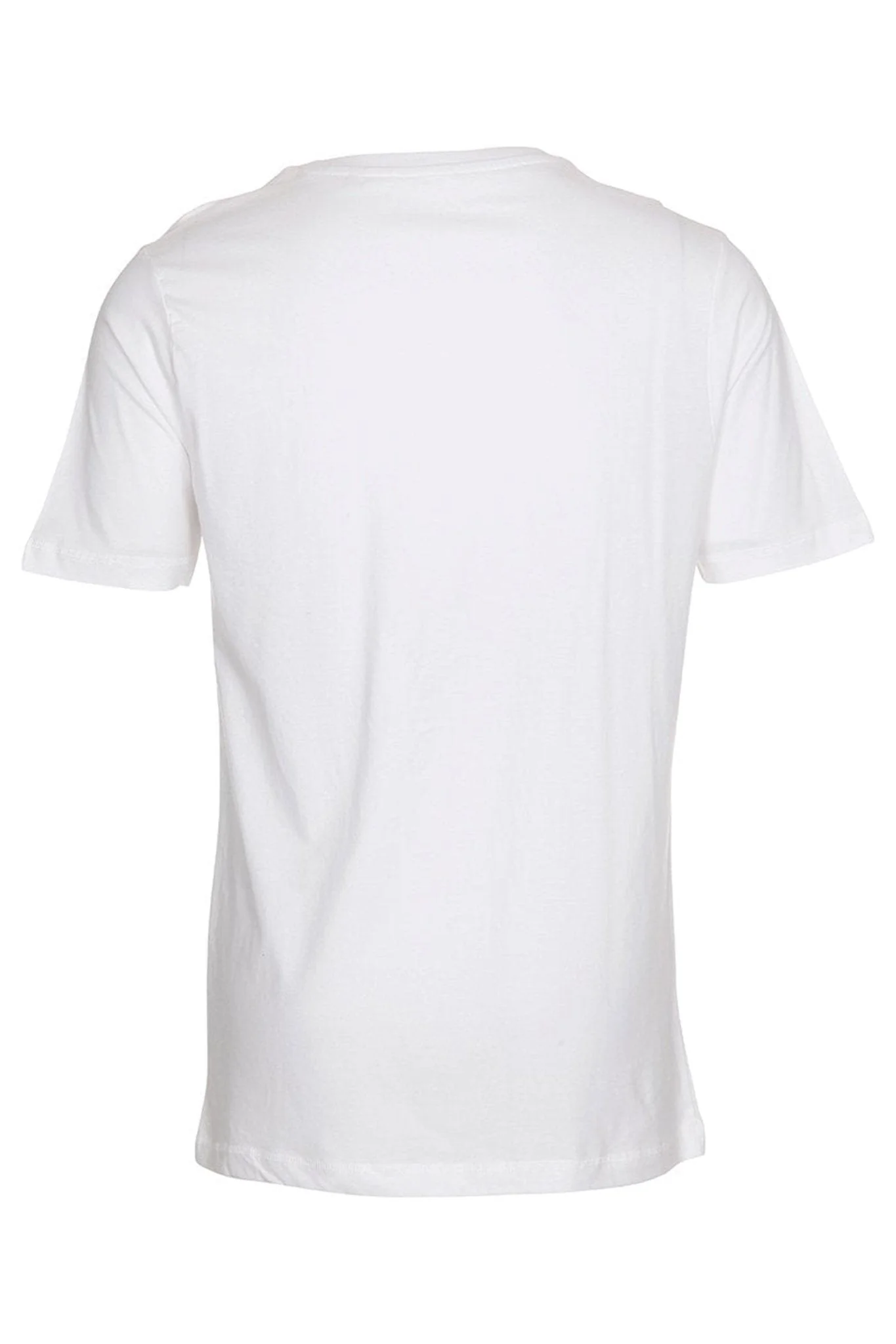 Basic T-Shirt mit V-Ausschnitt – Weiß - Image 4