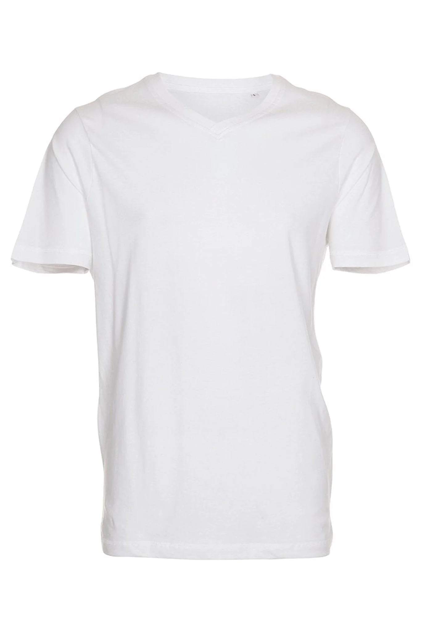 Basic T-Shirt mit V-Ausschnitt – Weiß - Image 5