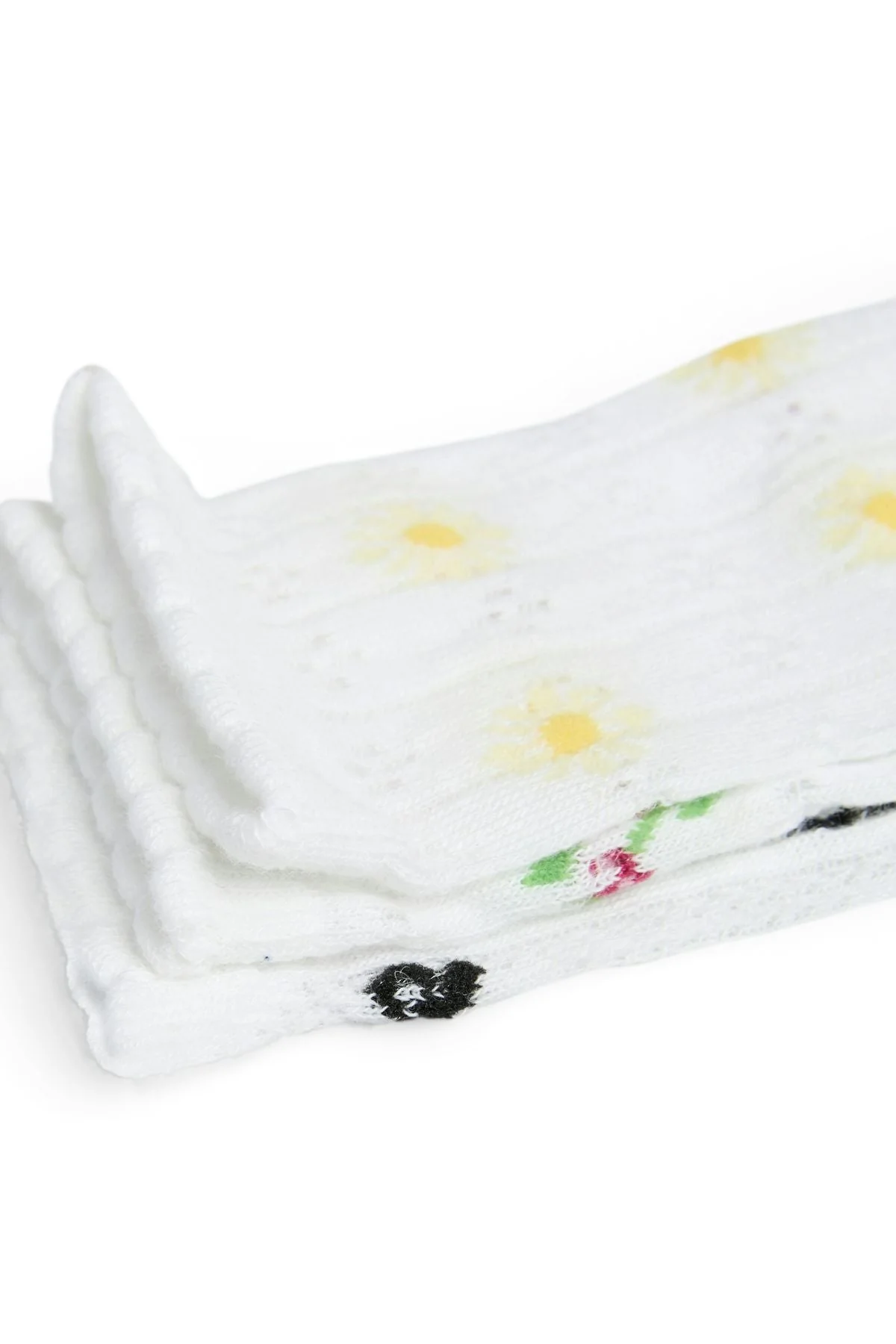 Bella Pointelle Socken 3er-Pack – Cloud Dancer - Image 3
