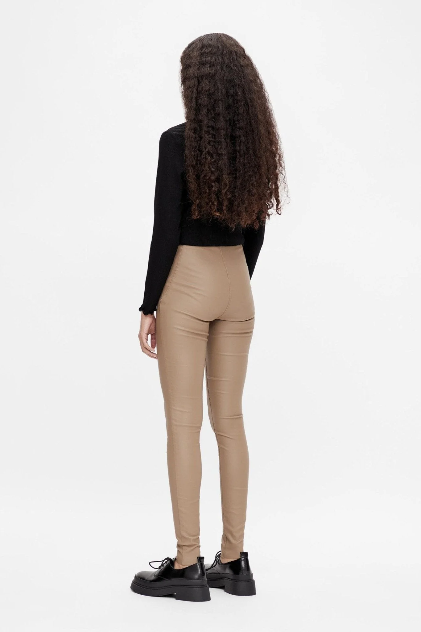 Belle beschichtete Leggings - Beige - Image 3