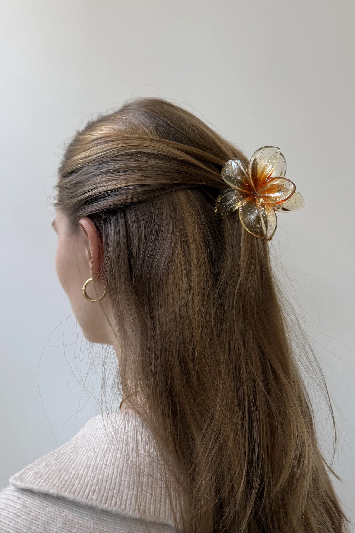 Blumenhaarclip - Weiß