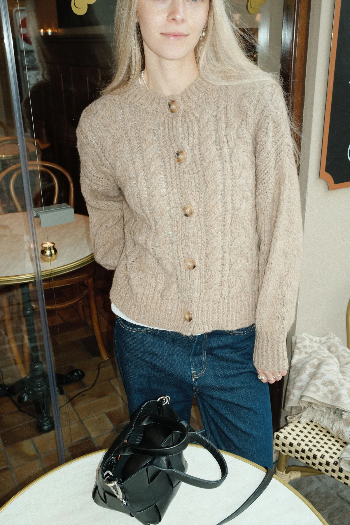 Baumwollstrick - Beige - Image 2