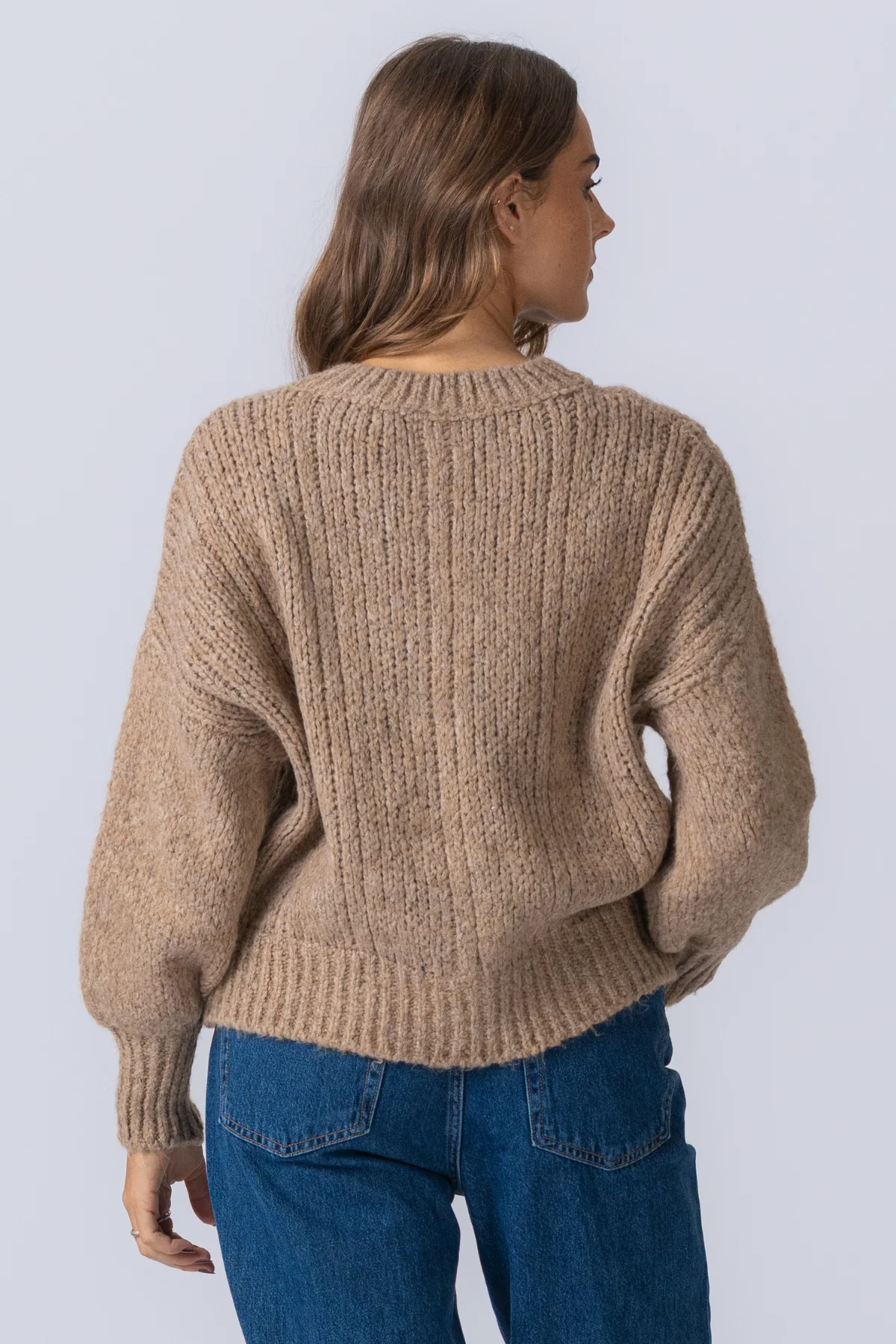 Baumwollstrick - Beige - Image 5