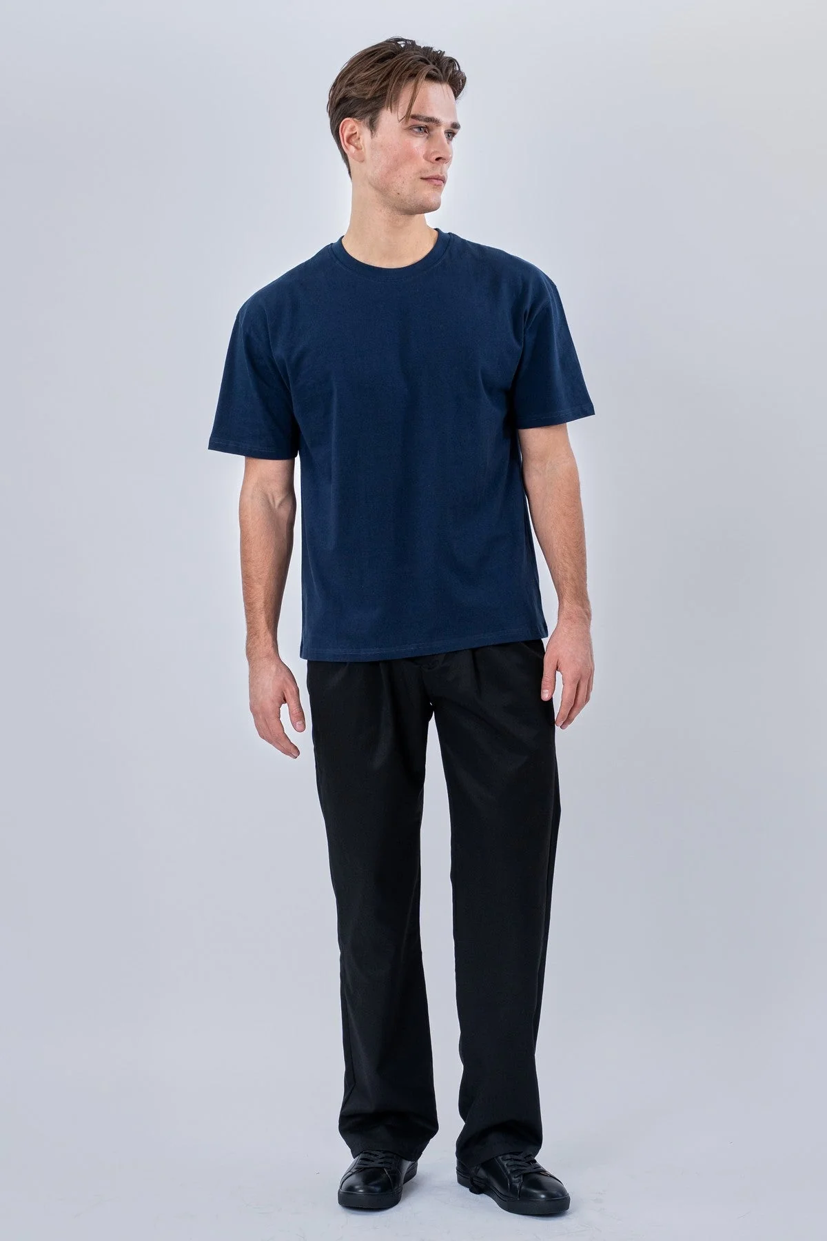 Kastenförmiges T-Shirt – Marineblau - Image 2