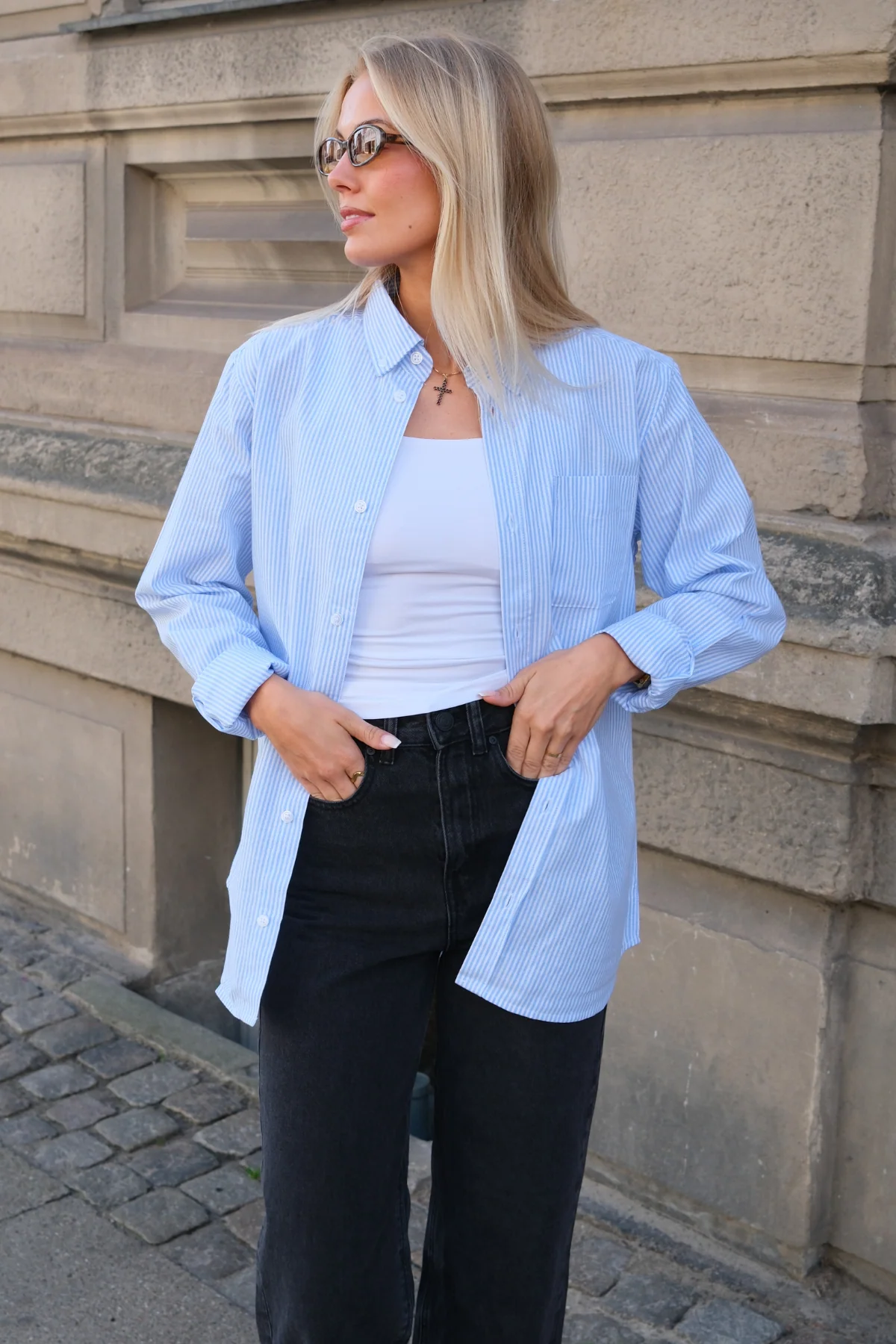 Freund Oxford Hemd - hellblau/weiß - Image 3